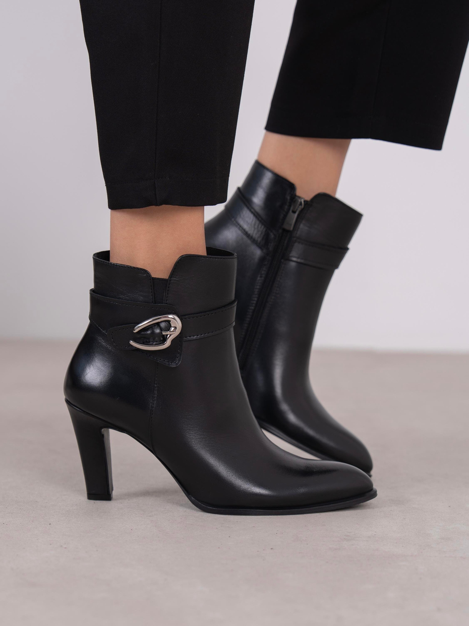 Blera Siyah Hakiki Deri Kadın Bot