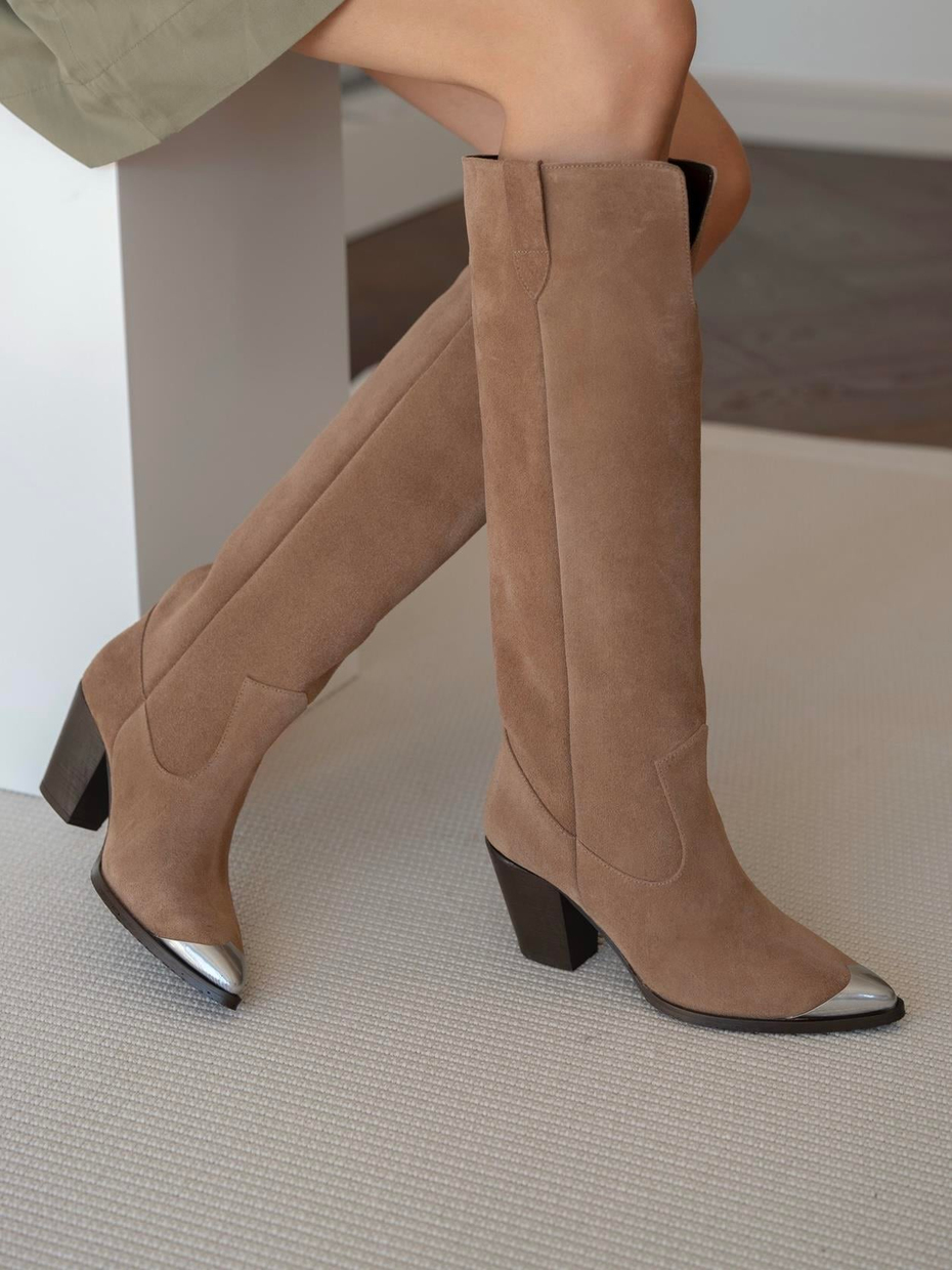 Bradley Camel Süet Hakiki Deri  Çizme