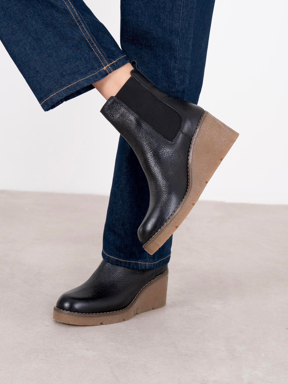 Cajsa Siyah Hakiki Deri Kadın Bot