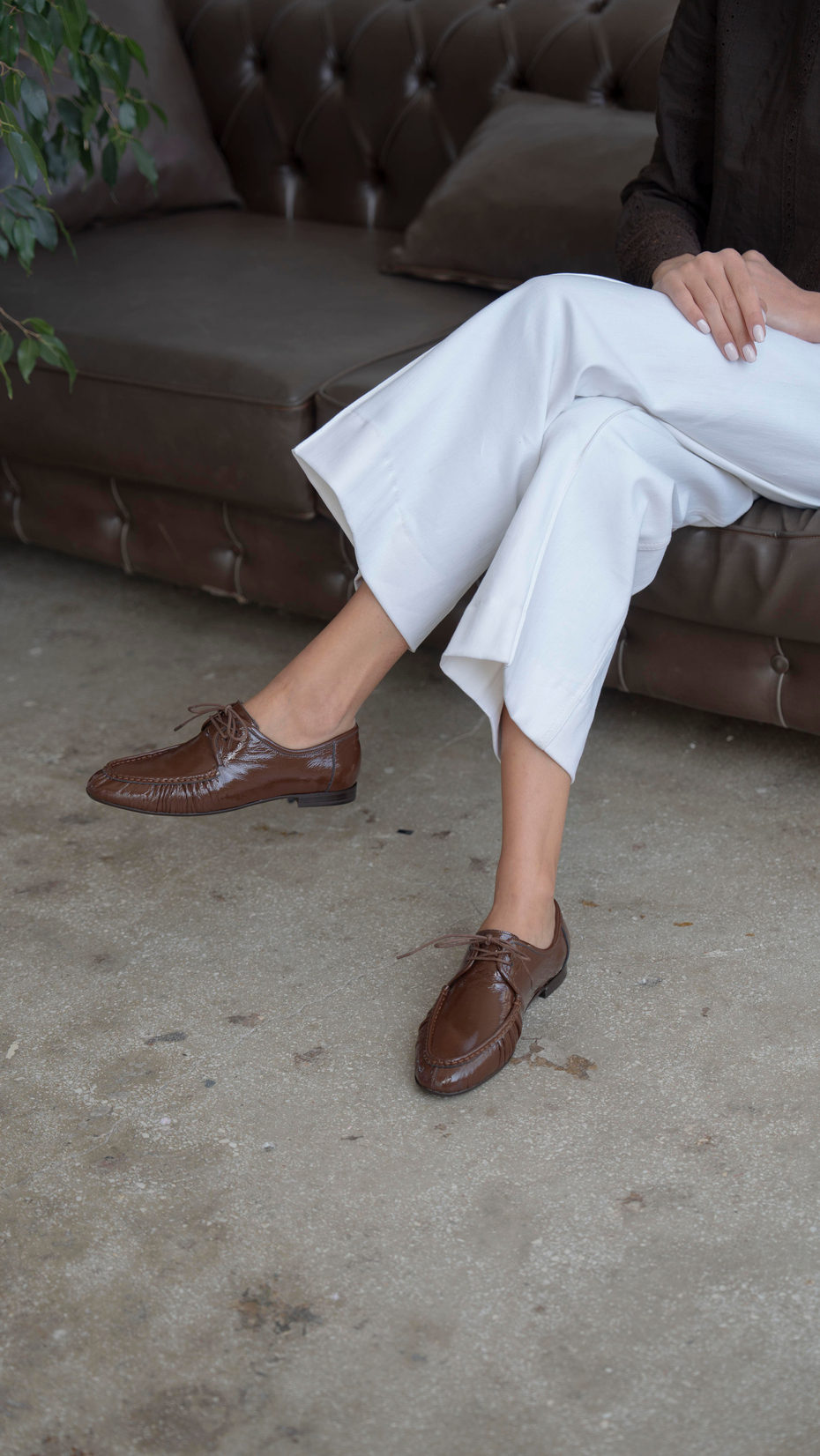 Carter Kahve Rugan   Hakiki Deri   Makosen Ayakkabı