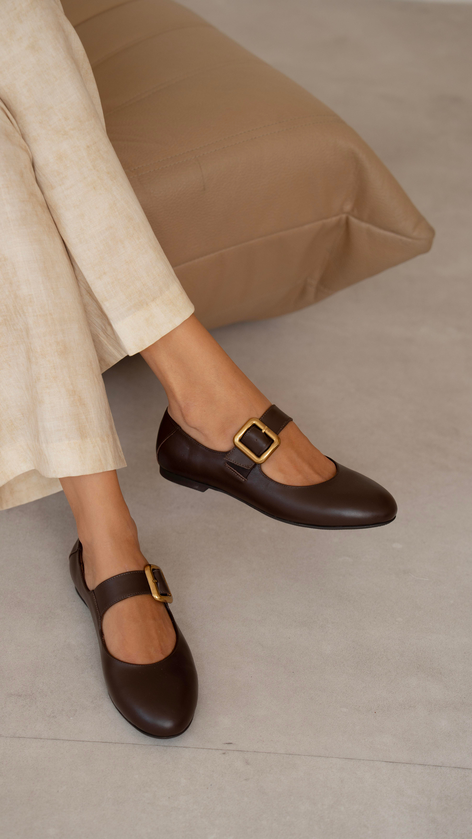 Coala Kahve Hakiki Deri  Babet