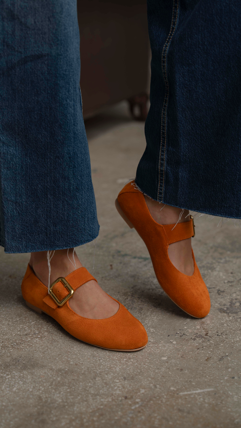 Coala Turuncu Süet   Hakiki Deri   Babet