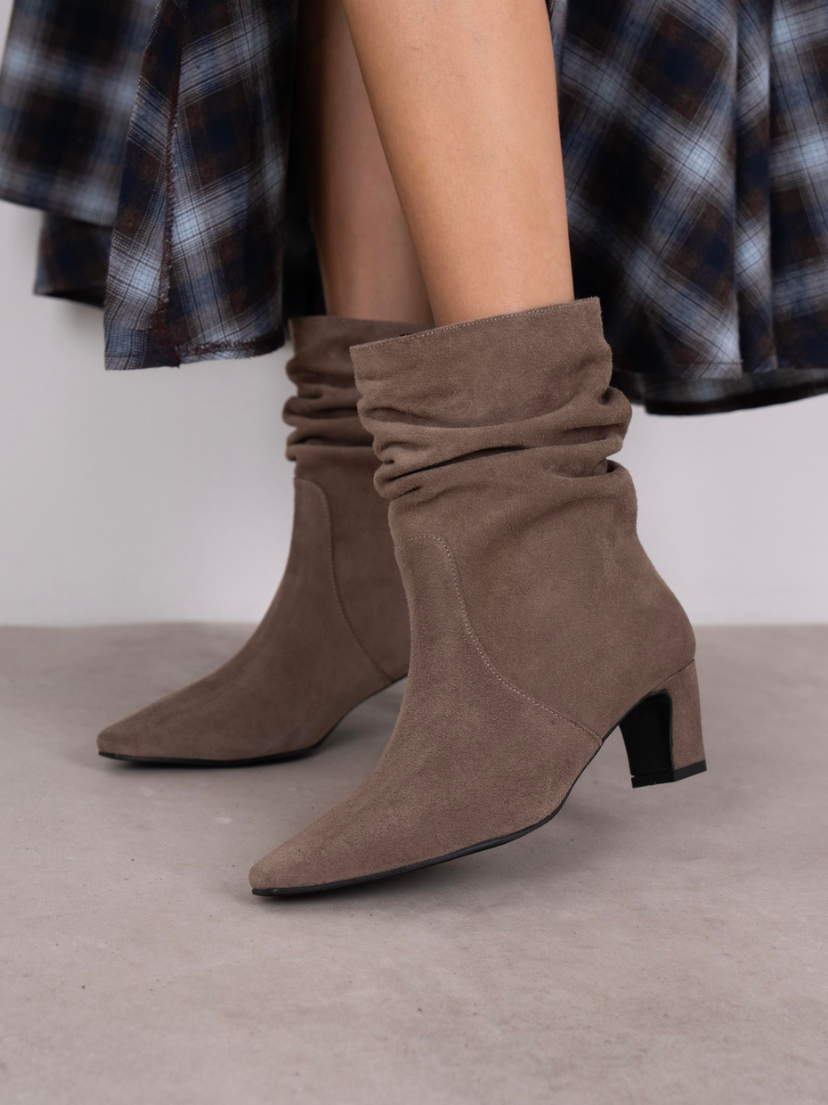 Cylin Vizon Süet Hakiki Deri Kadın Bot