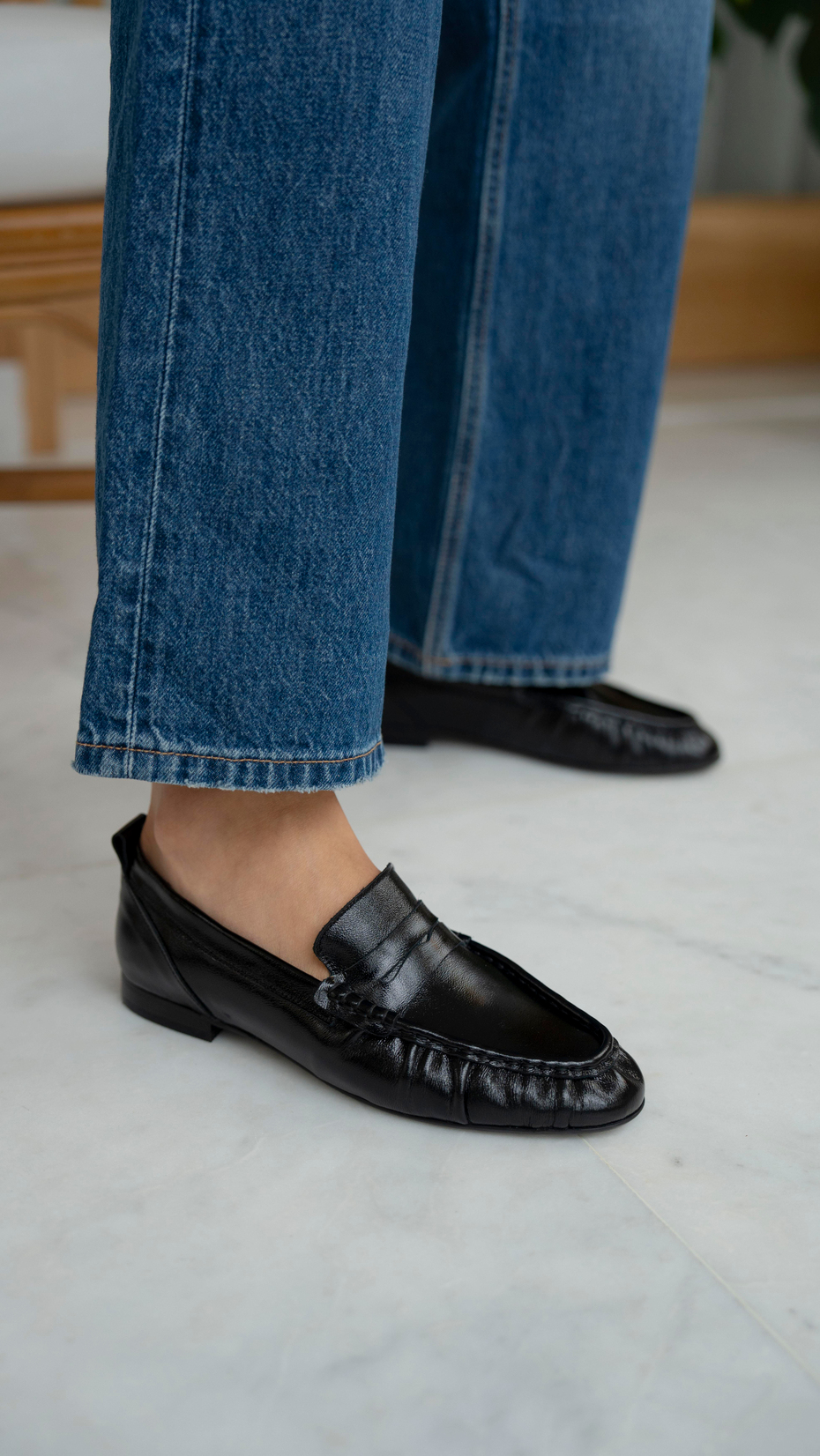 Danilo Siyah Rugan   Hakiki Deri   Babet