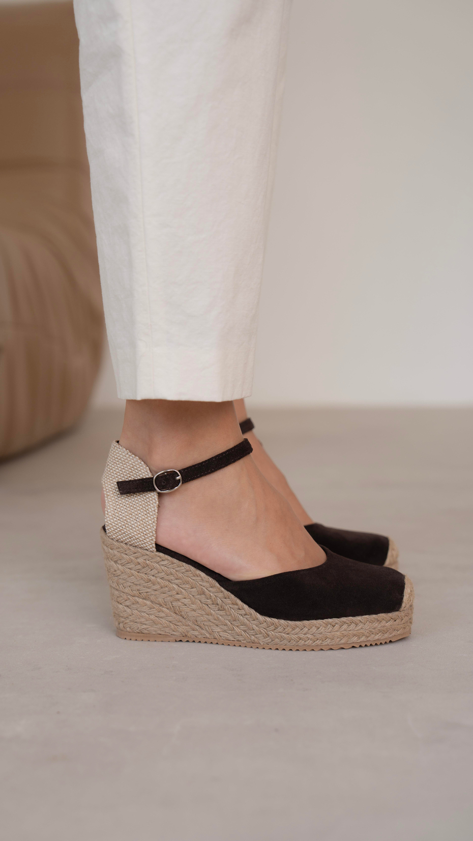 Delgado Kahve Süet   Hakiki Deri   Topuklu Ayakkabı