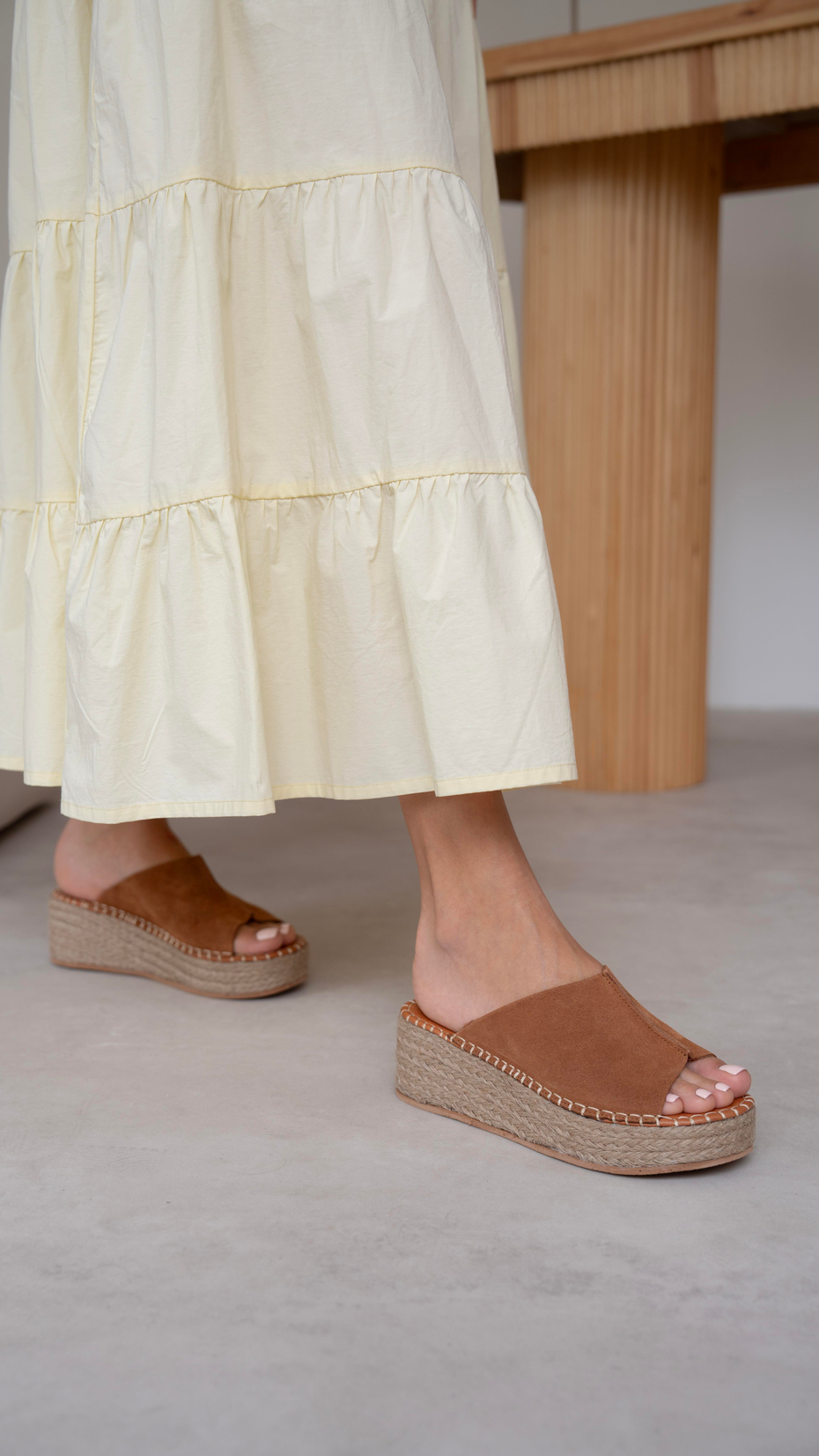 Ebue Taba Süet   Hakiki Deri   Terlik