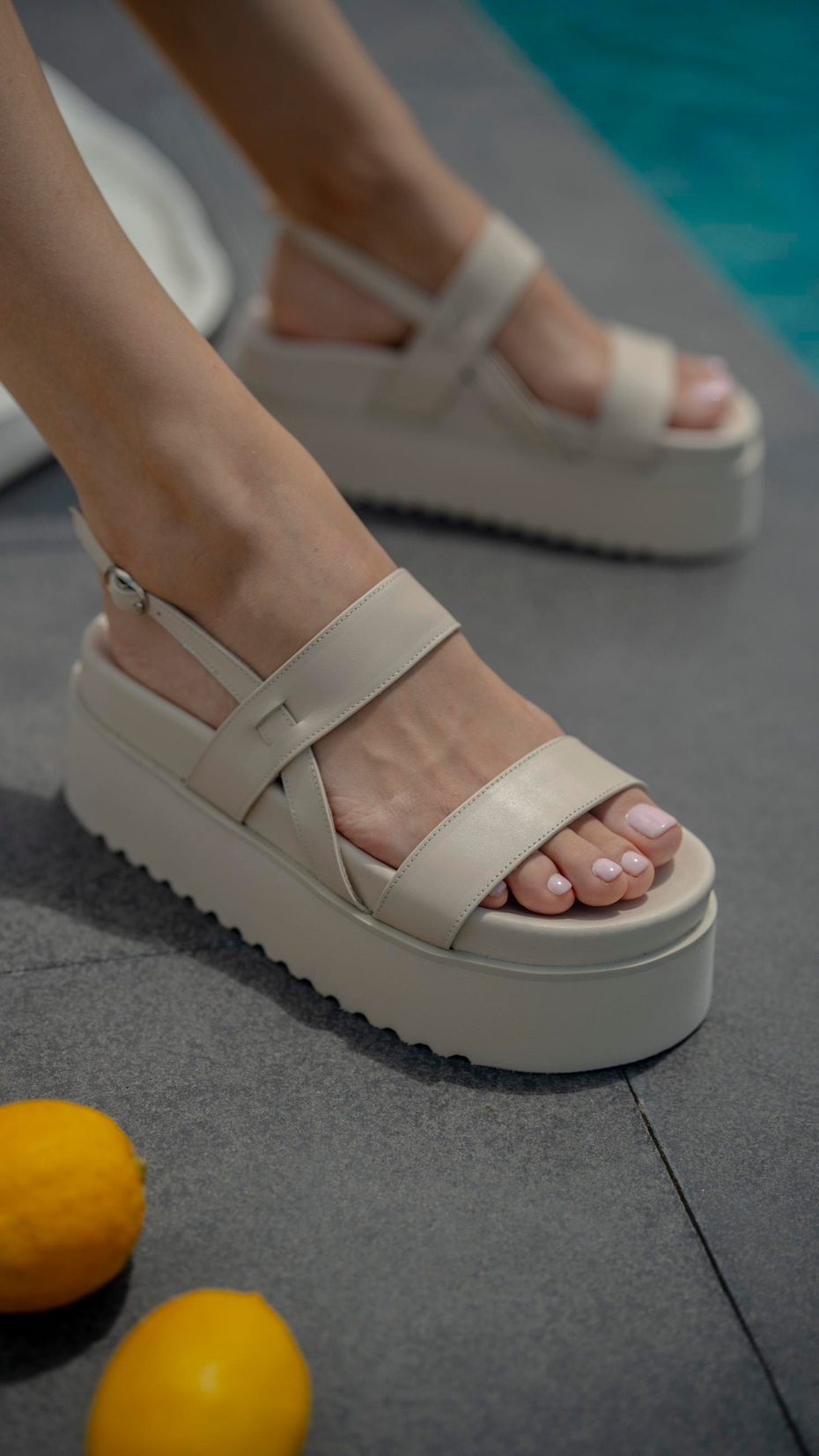 Eli Bej   Hakiki Deri Kadın   Sandalet