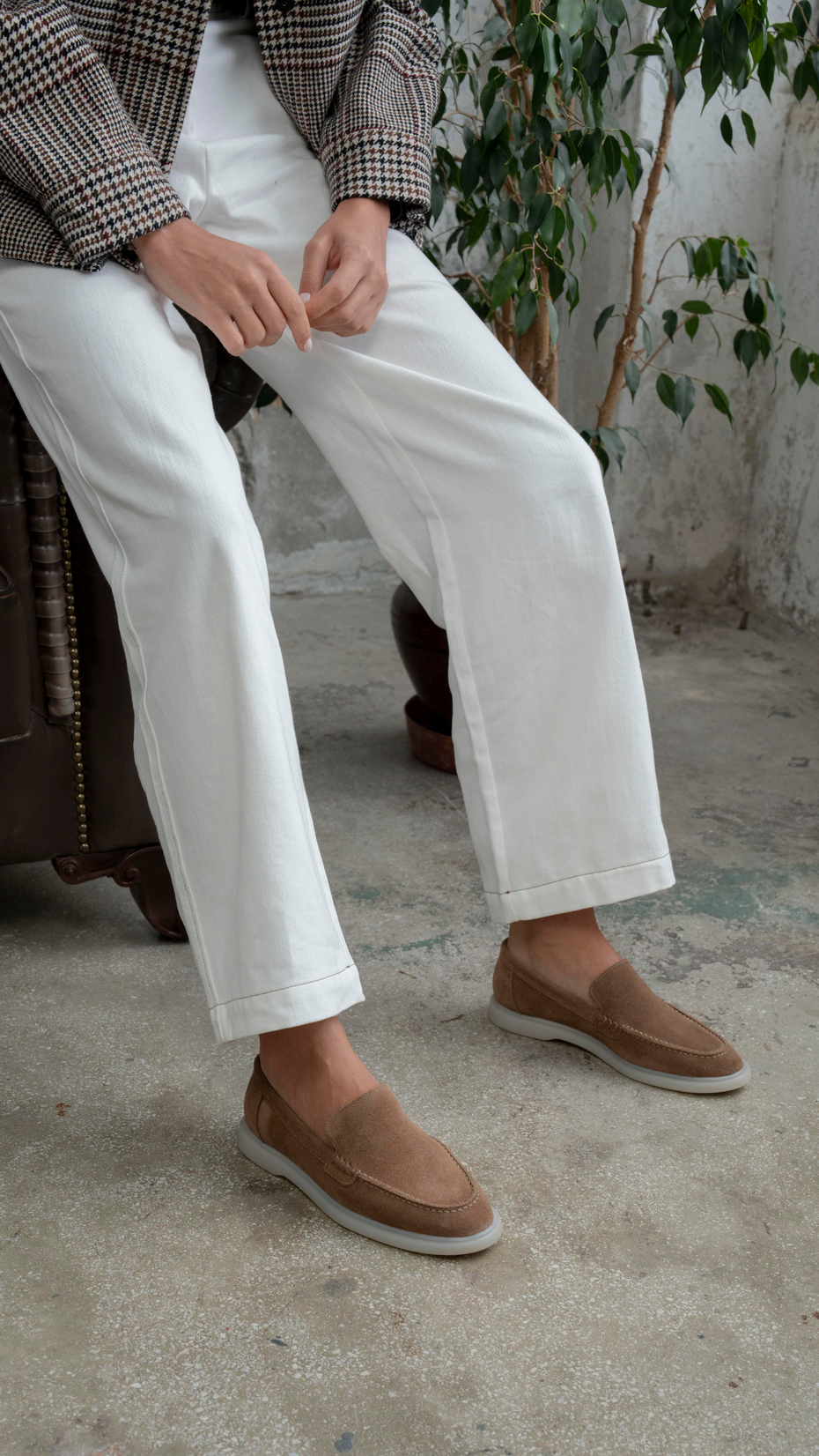 Elroy Camel Süet   Hakiki Deri   Makosen Ayakkabı