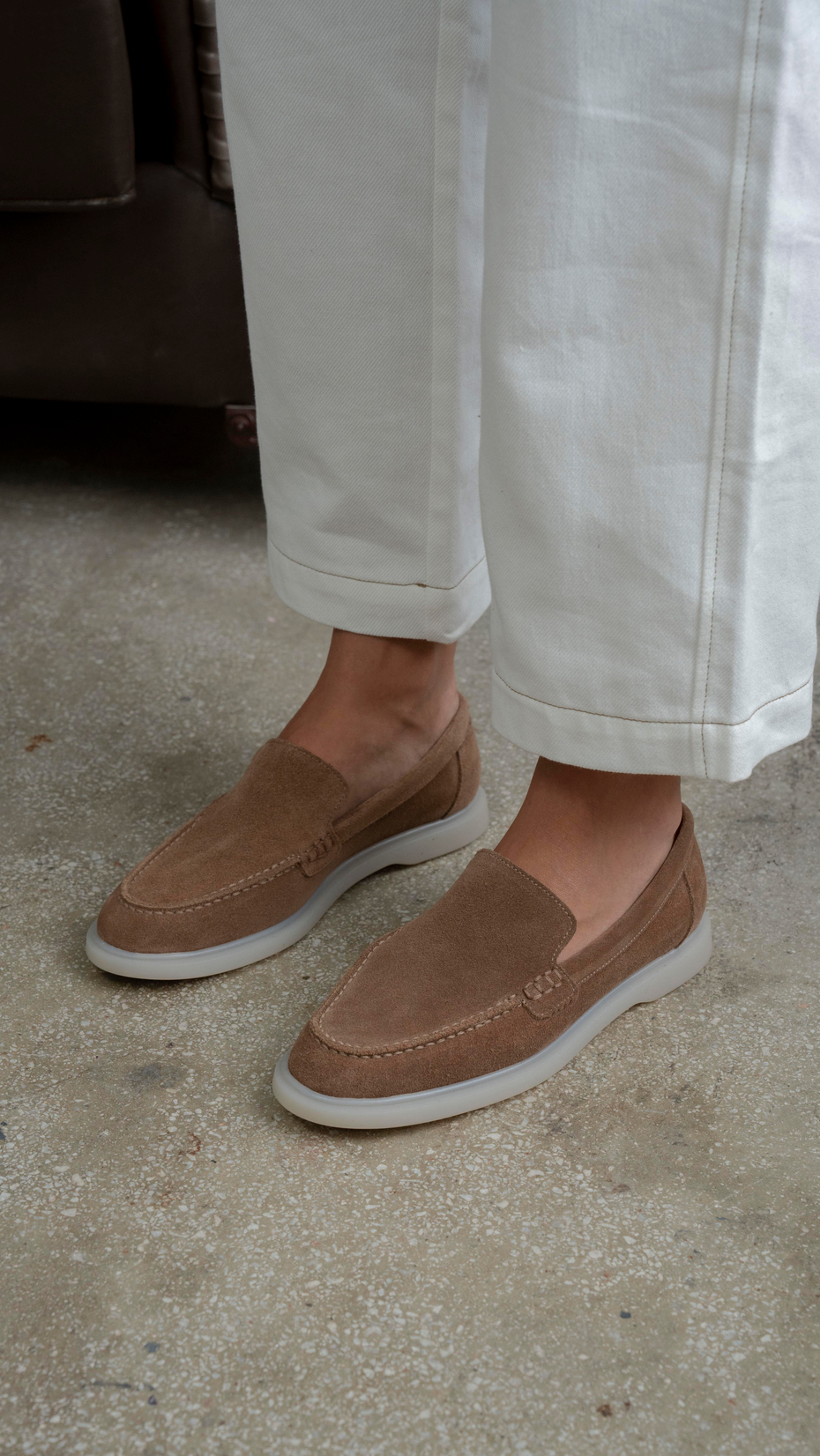 Elroy Camel Süet   Hakiki Deri   Makosen Ayakkabı