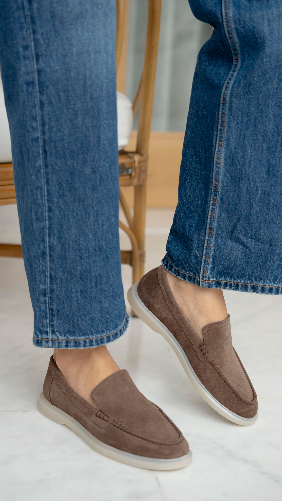 Elroy Kahve Süet   Hakiki Deri   Makosen Ayakkabı