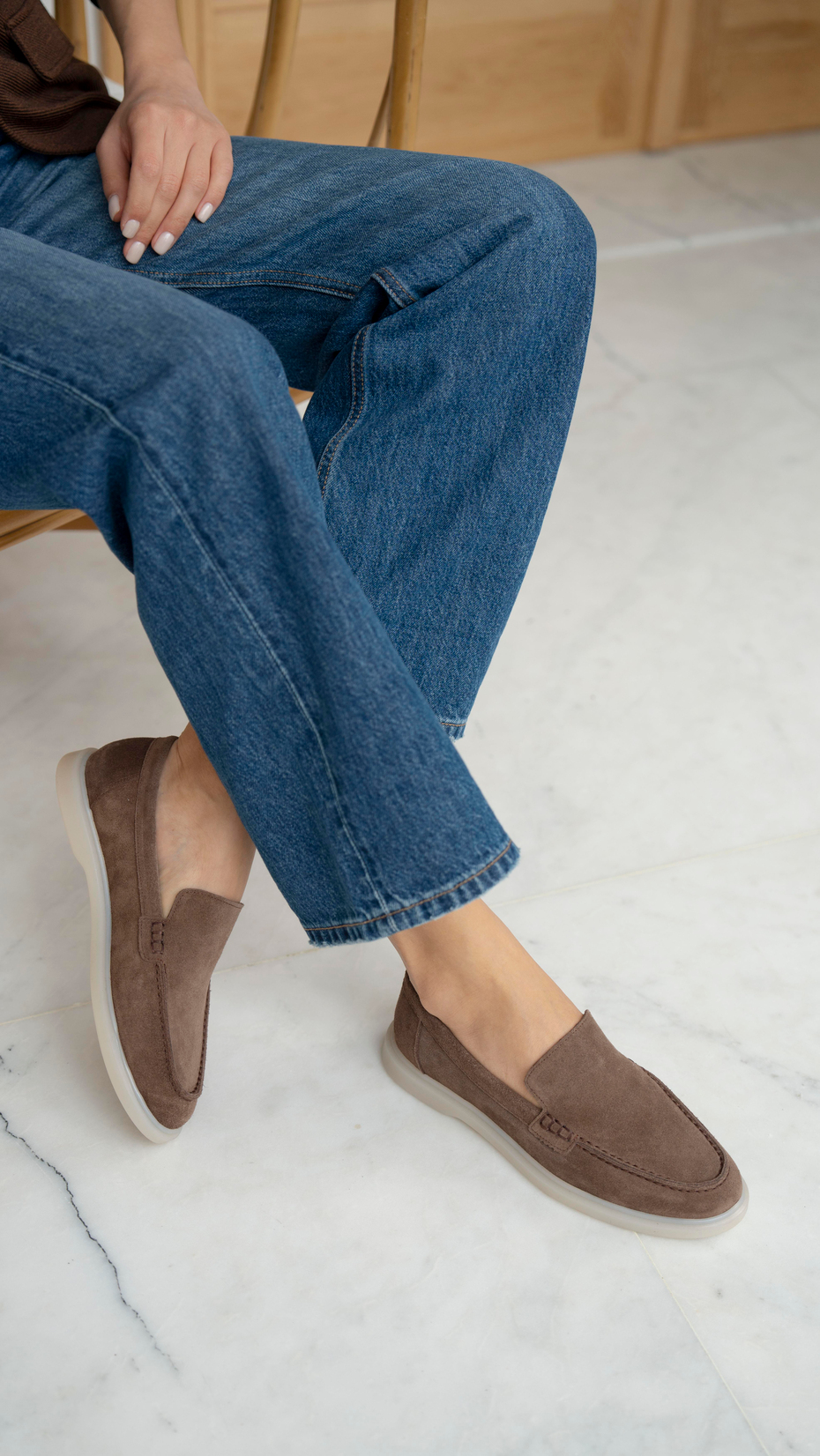 Elroy Kahve Süet   Hakiki Deri   Makosen Ayakkabı