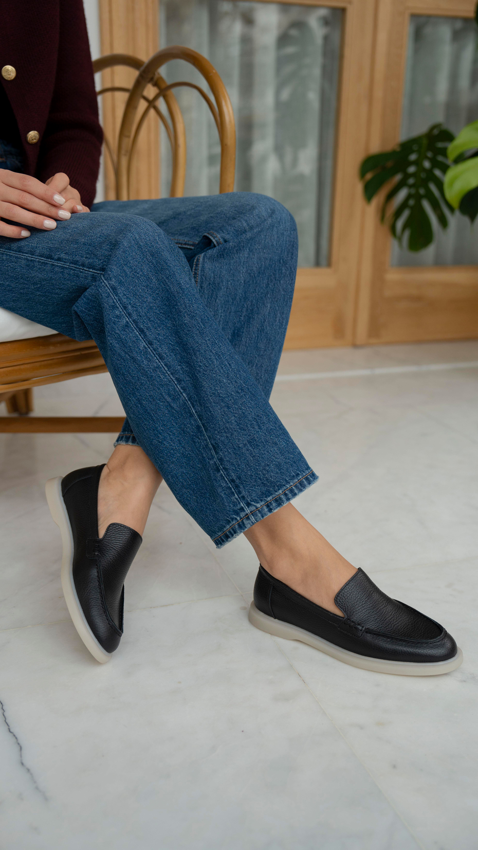 Elroy Siyah   Hakiki Deri   Makosen Ayakkabı