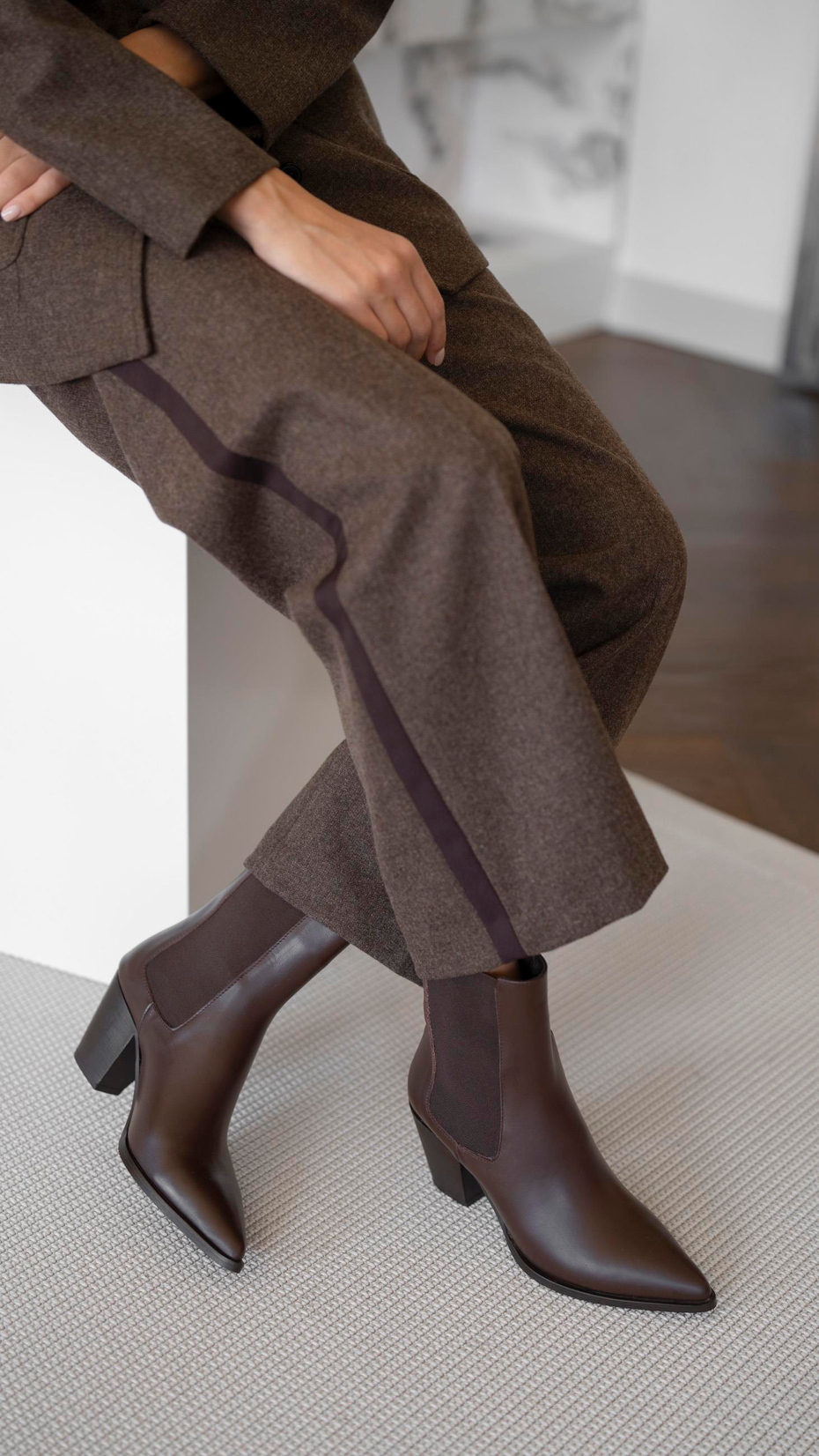 Embolo Kahve   Hakiki Deri   Bot