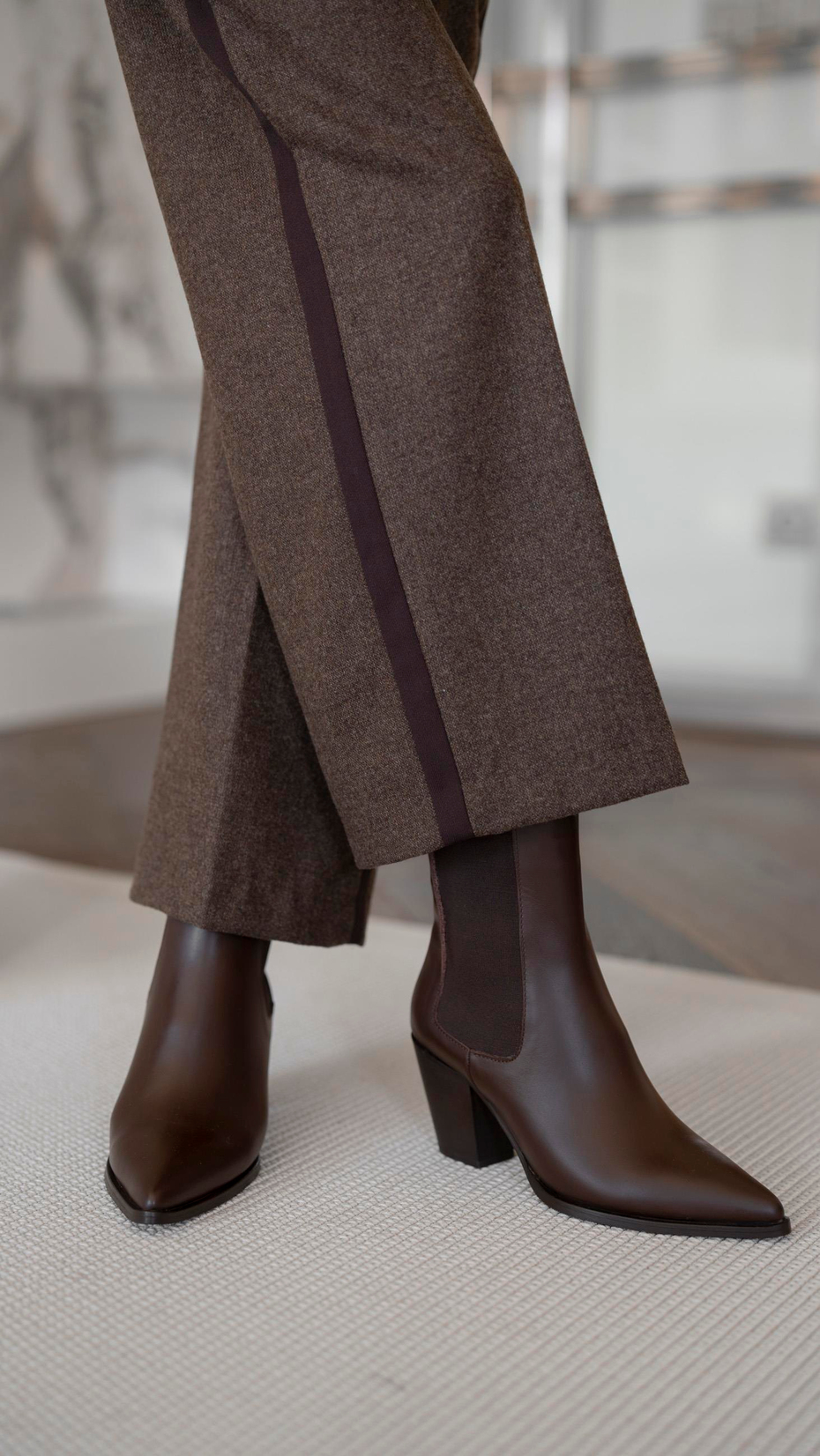 Embolo Kahve   Hakiki Deri   Bot