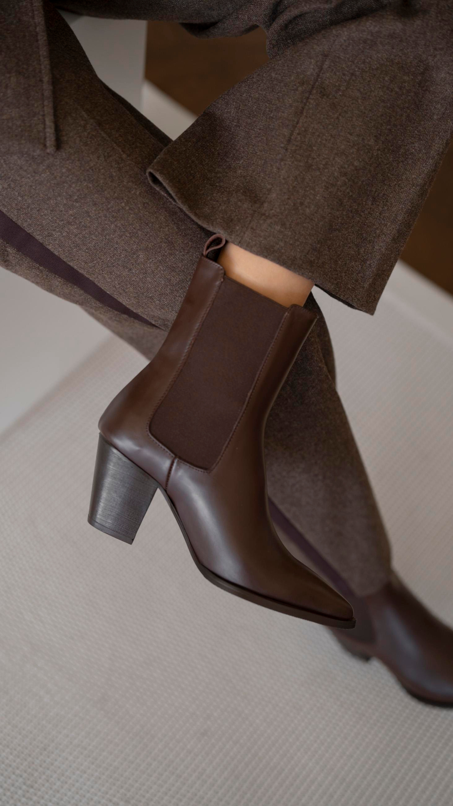 Embolo Kahve   Hakiki Deri   Bot