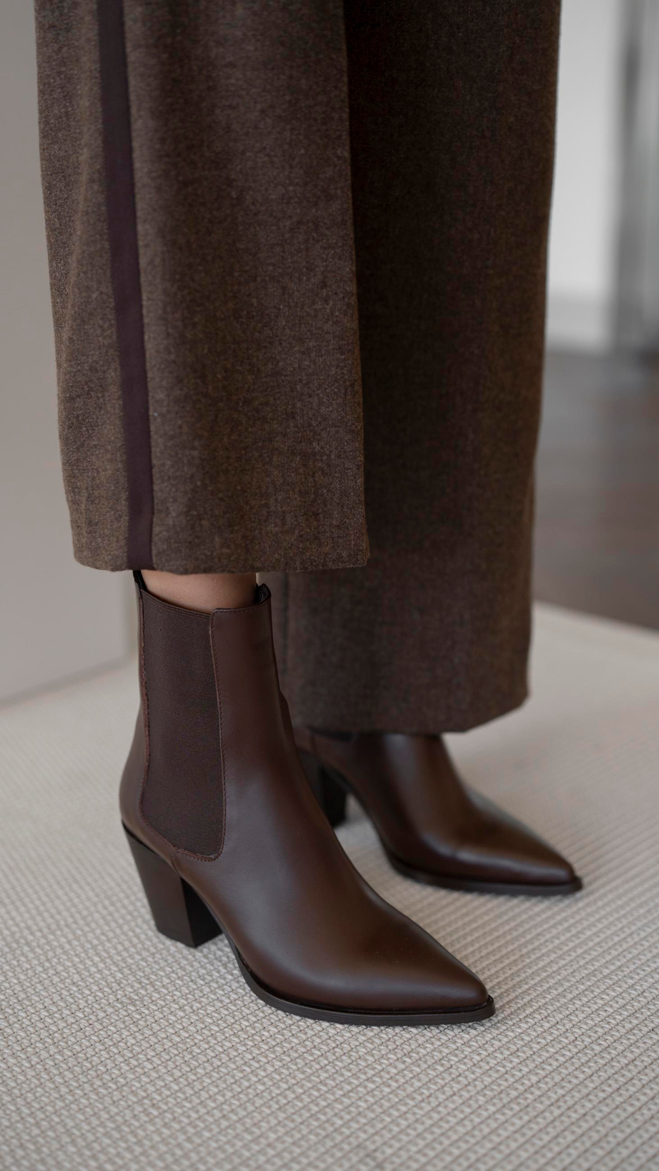 Embolo Kahve   Hakiki Deri   Bot