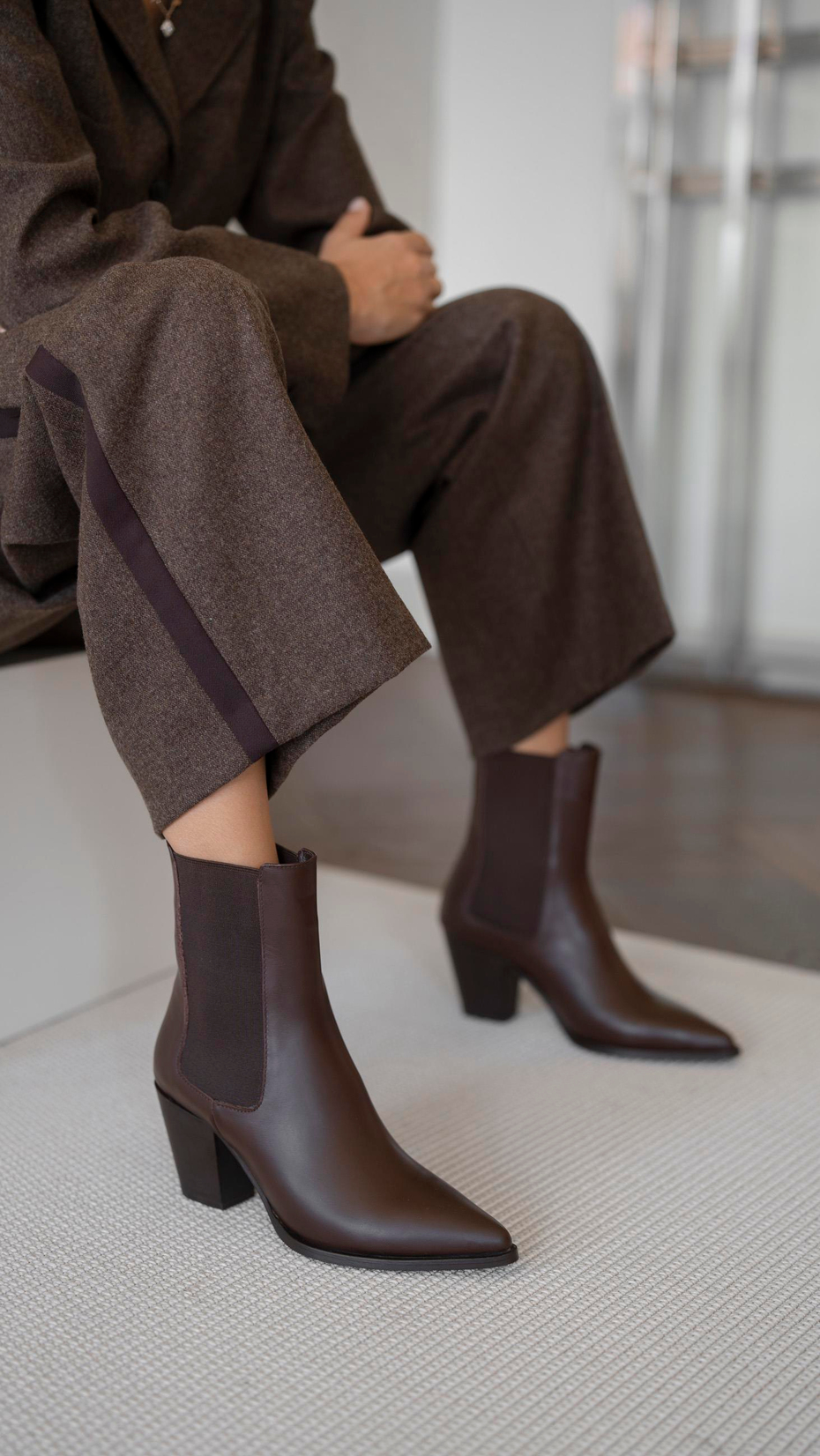 Embolo Kahve   Hakiki Deri   Bot