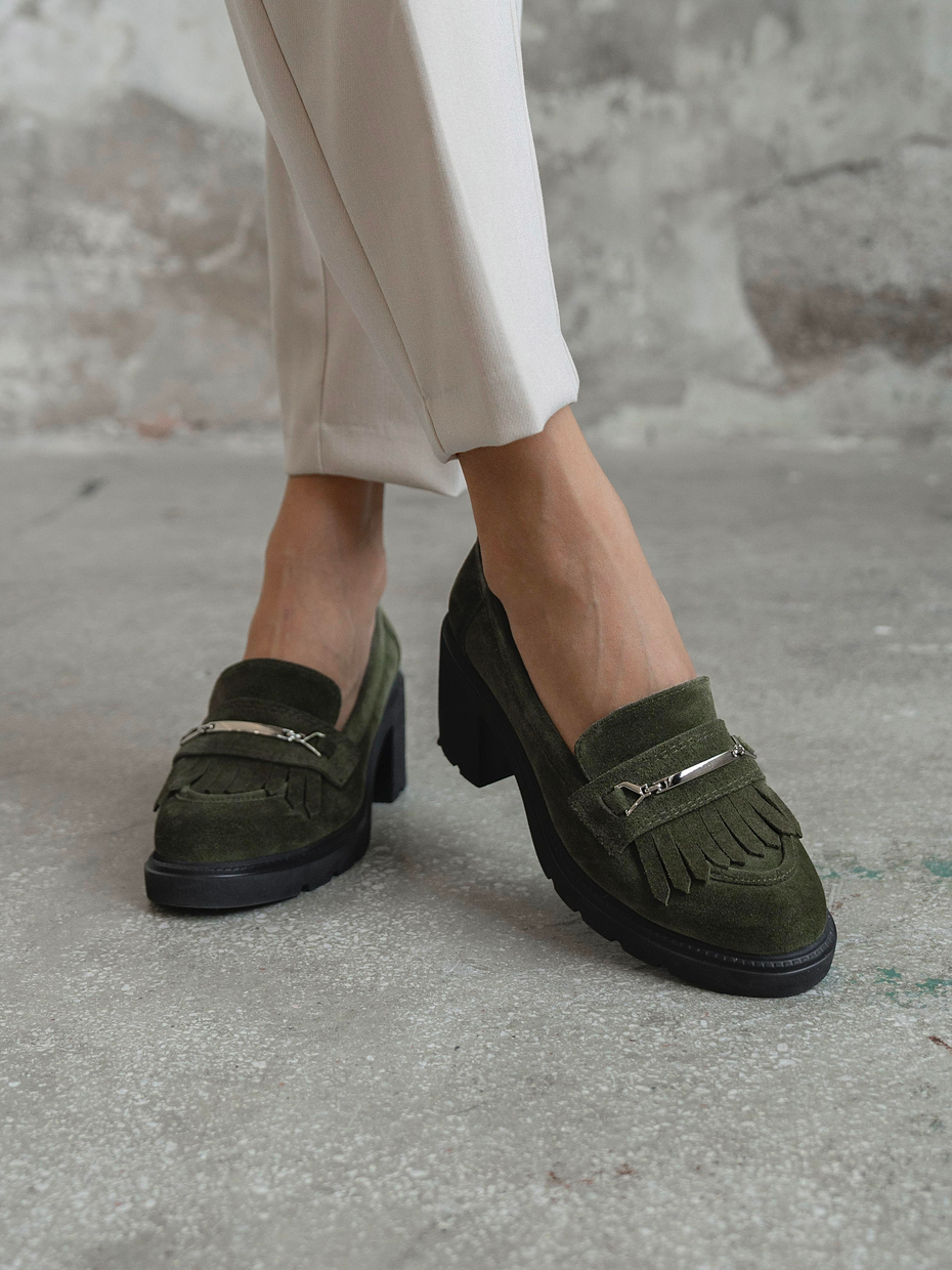 Epis Haki Süet Hakiki Deri Kadın Makosen Ayakkabı