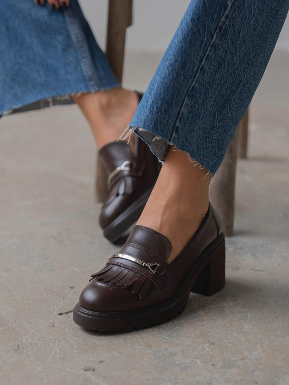 Epis Kahve Hakiki Deri Kadın MAKOSEN