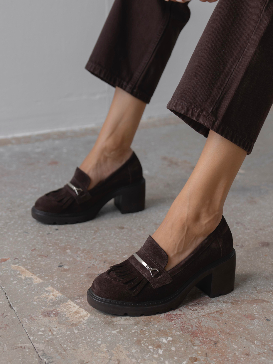 Epis Kahve Süet Hakiki Deri Kadın Makosen Ayakkabı