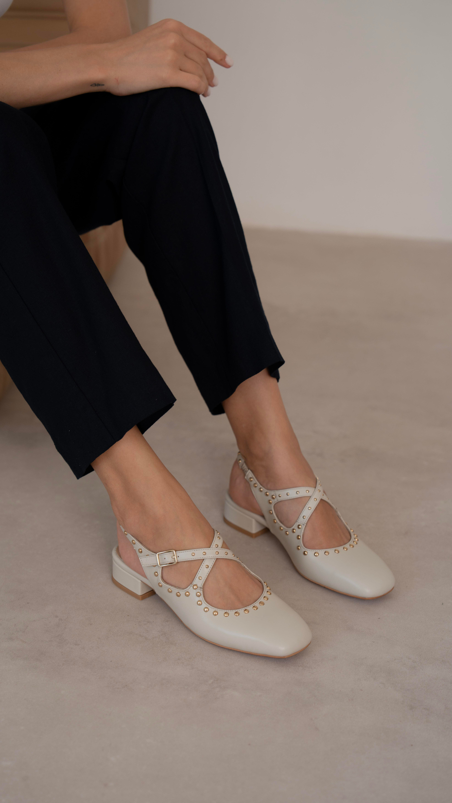 Exter Ekru   Hakiki Deri   Makosen Ayakkabı