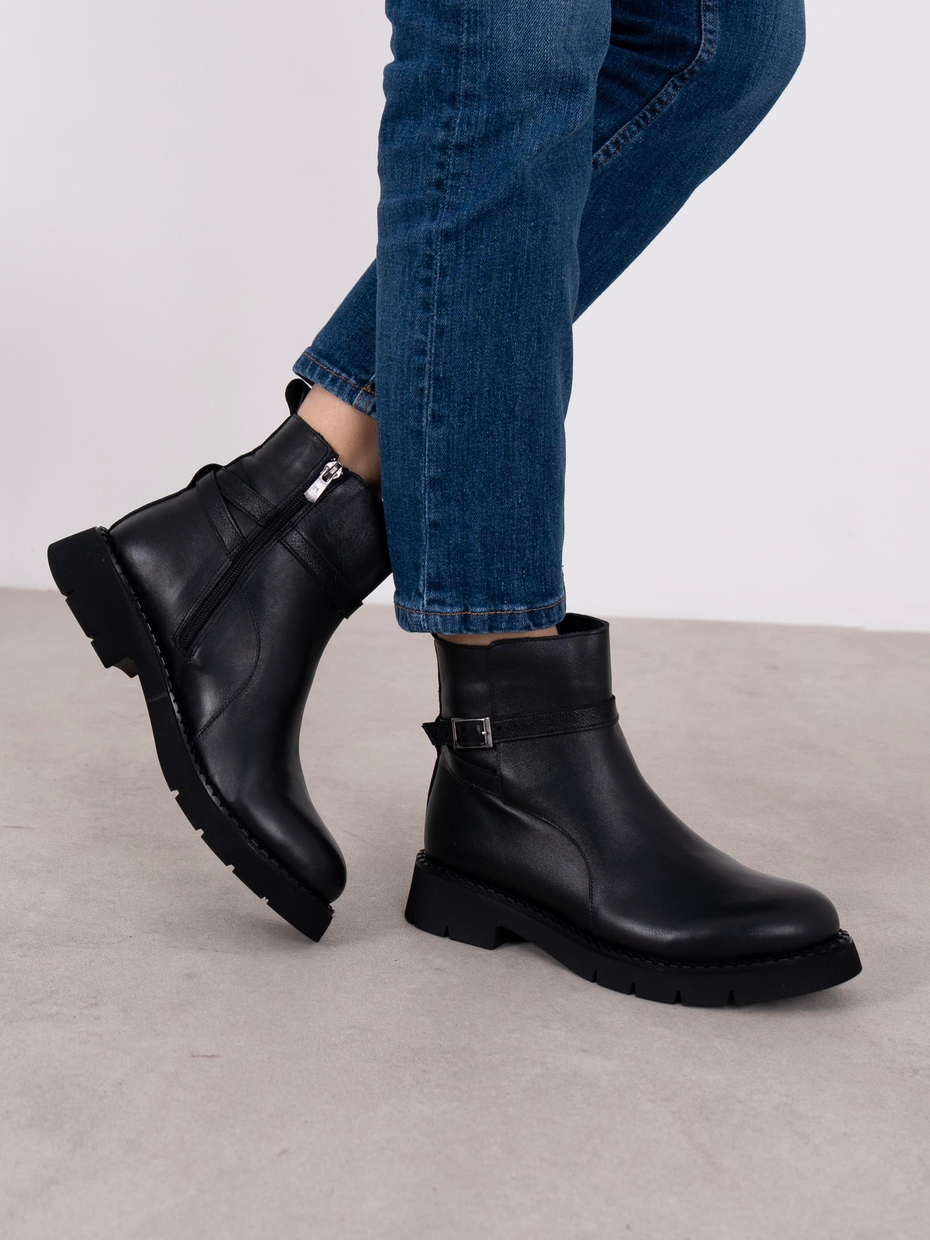 Felina Siyah Hakiki Deri Kadın Bot