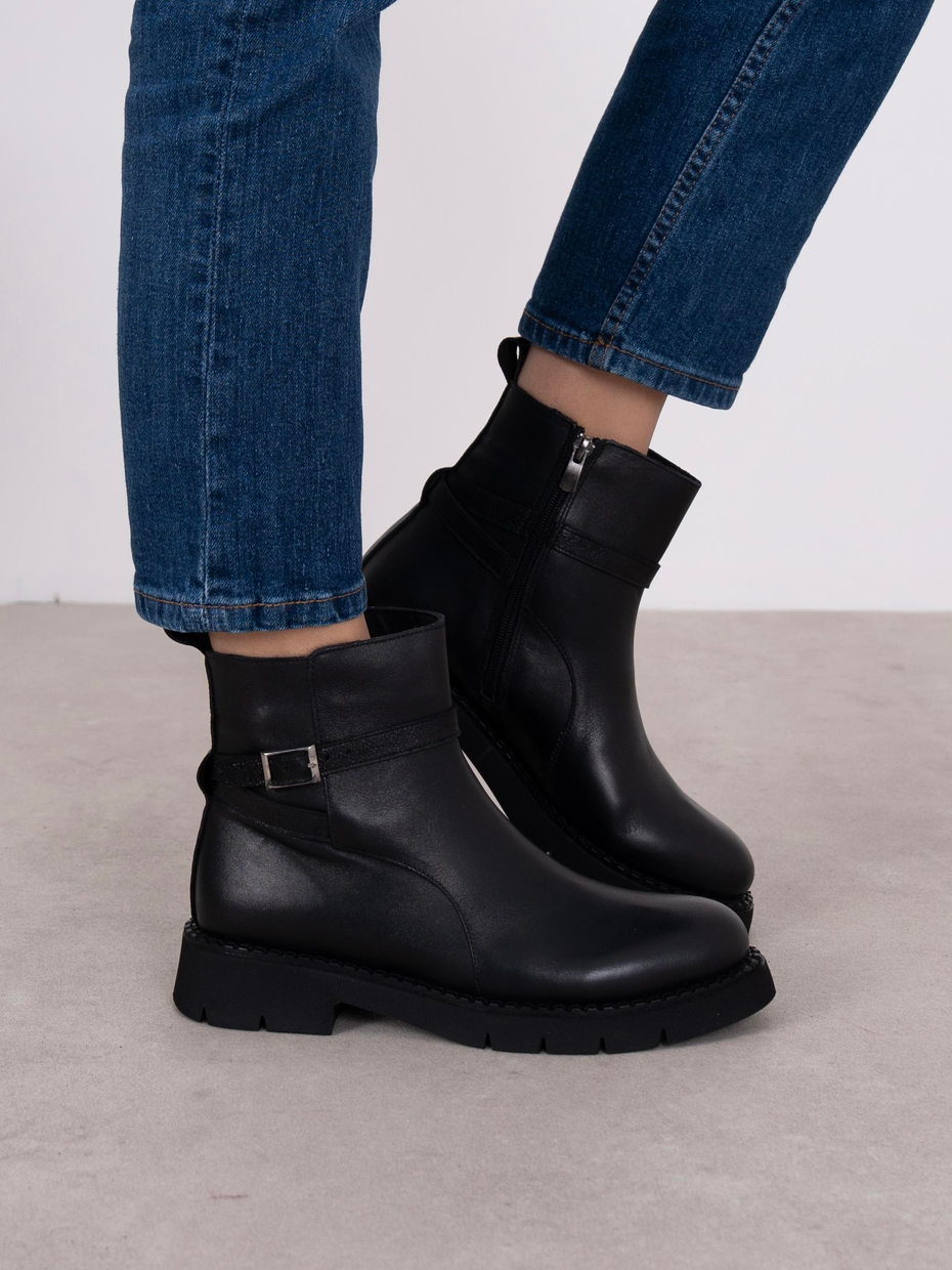 Felina Siyah Hakiki Deri Kadın Bot