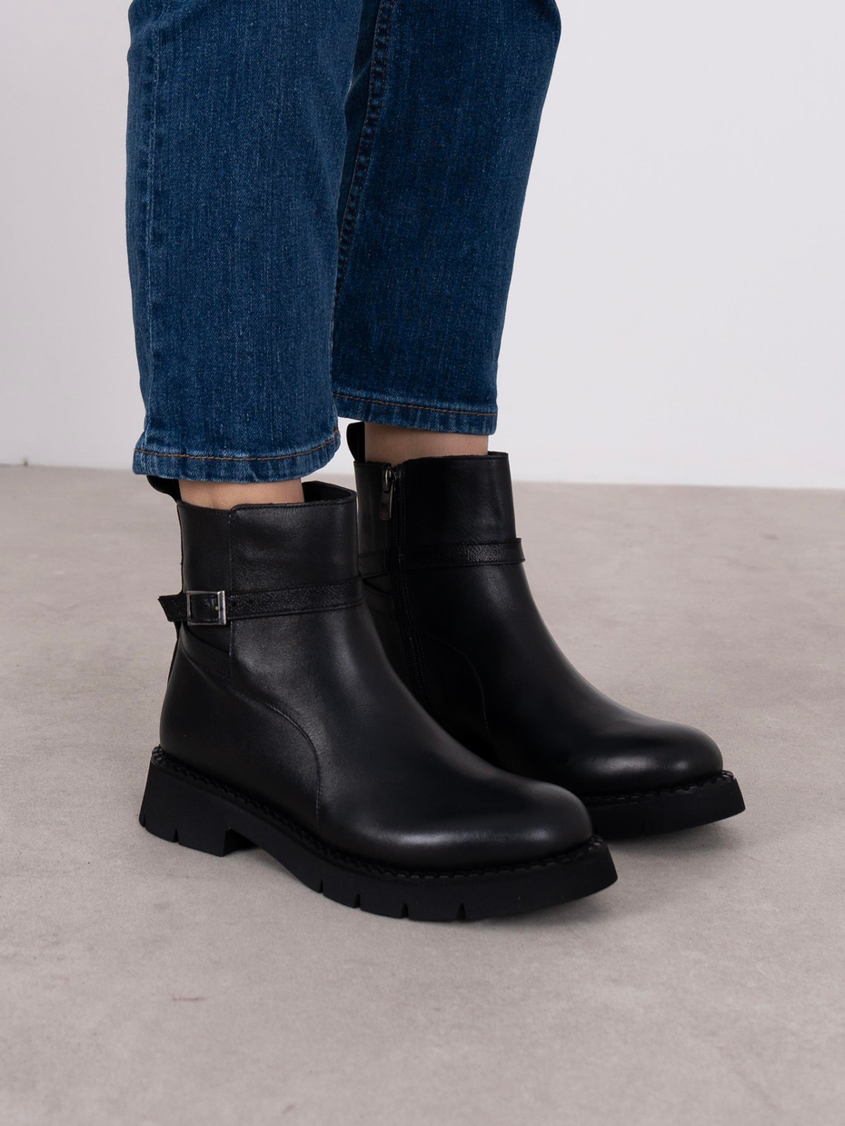 Felina Siyah Hakiki Deri Kadın Bot