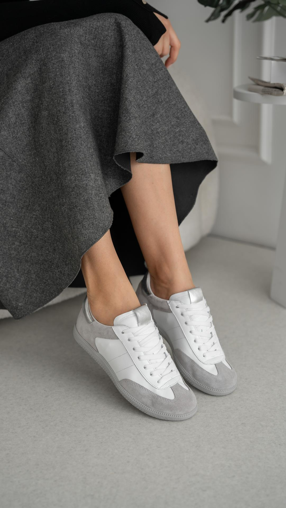 Felipe Gri   Hakiki Deri   Spor Ayakkabi