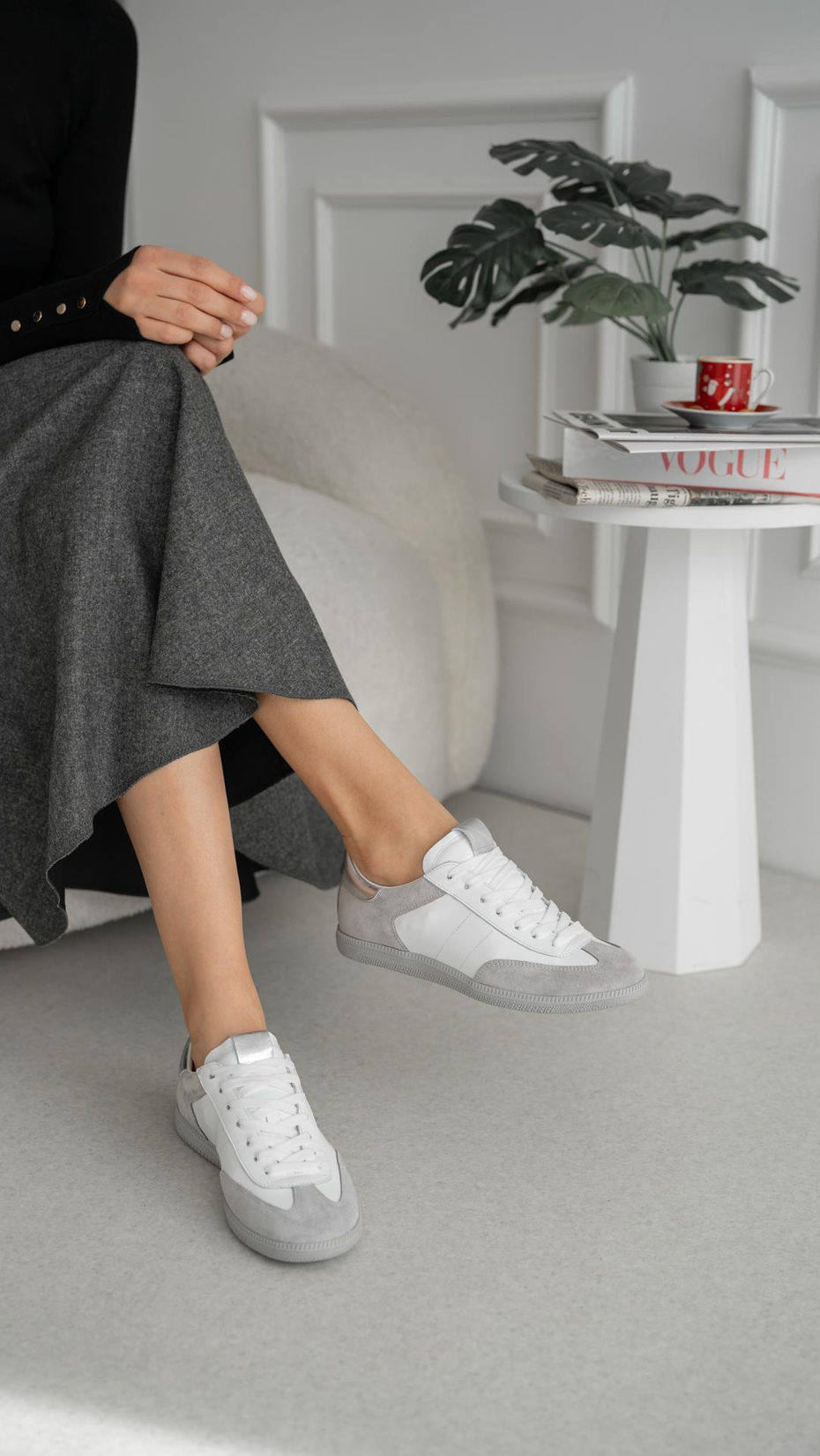 Felipe Gri   Hakiki Deri   Spor Ayakkabi