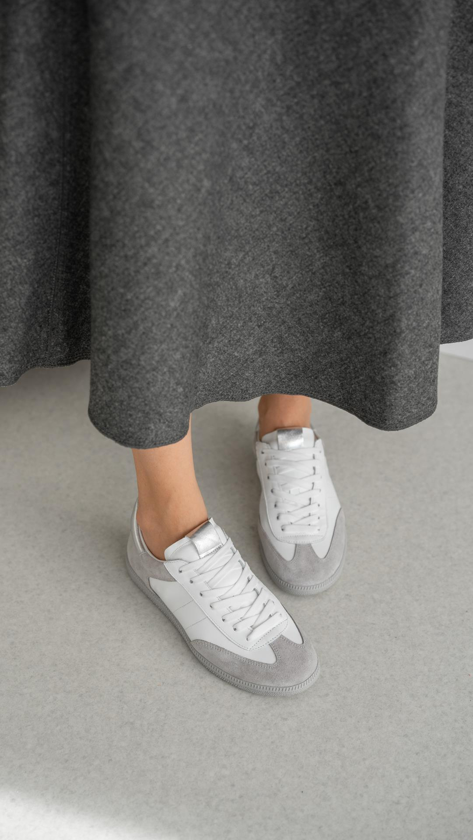 Felipe Gri   Hakiki Deri   Spor Ayakkabi