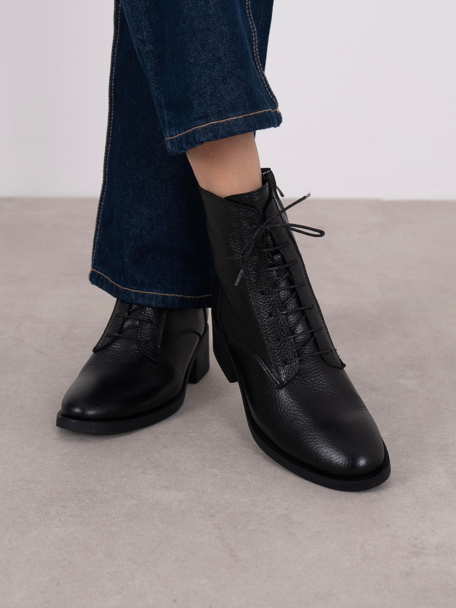 Fiena Siyah Hakiki Deri Kadın Bot