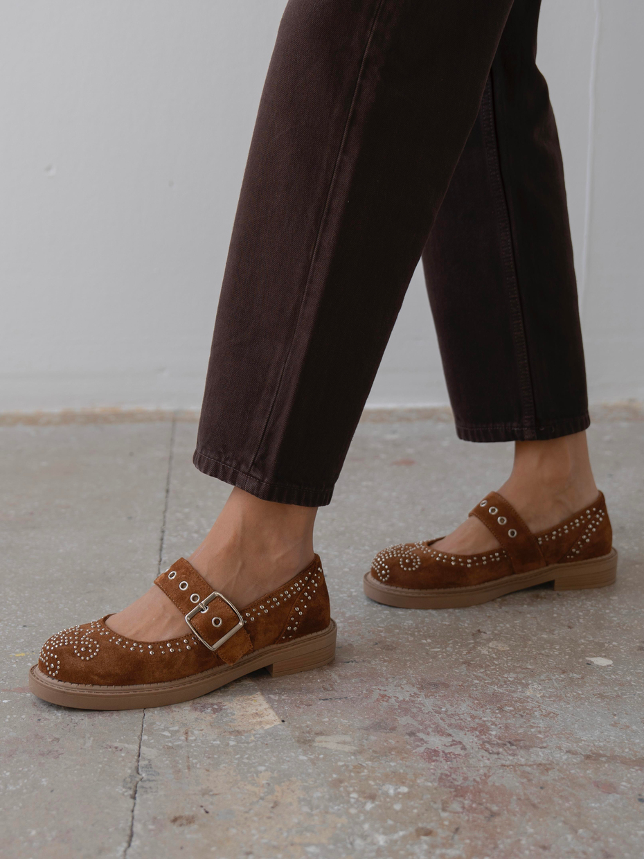 Forth Taba Süet Troklu Hakiki Deri Kadın Makosen Ayakkabı