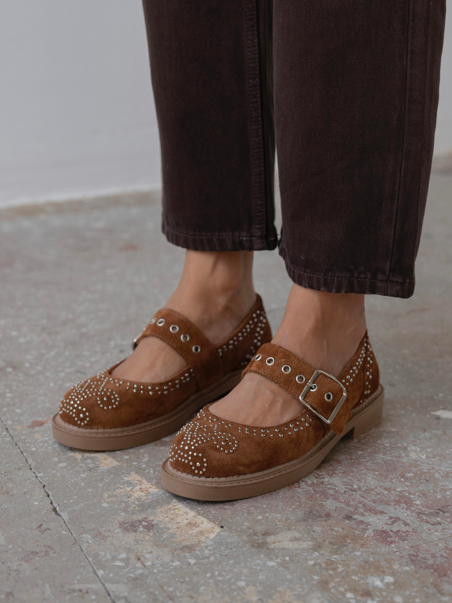 Forth Taba Süet Troklu Hakiki Deri Kadın Makosen Ayakkabı