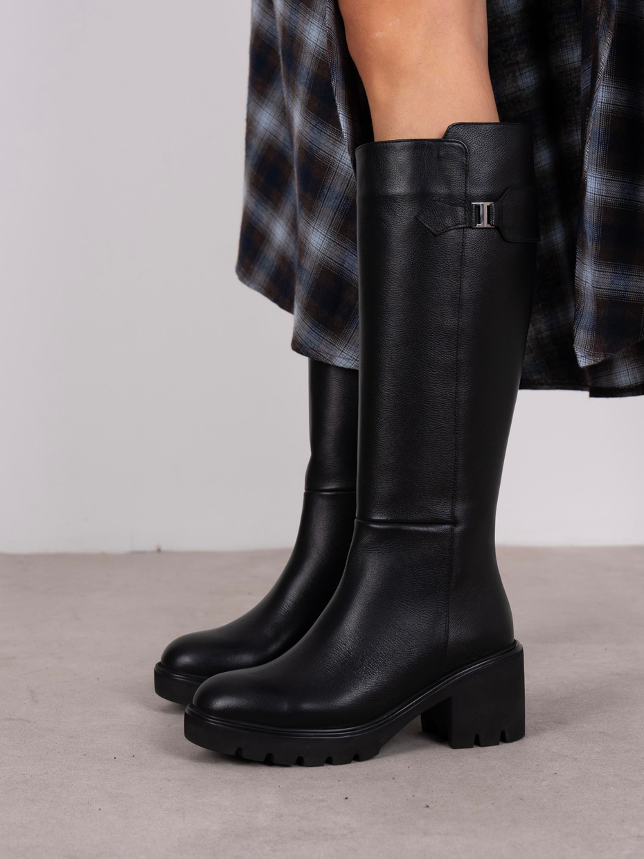 Fumi Siyah Hakiki Deri Kadın Çizme