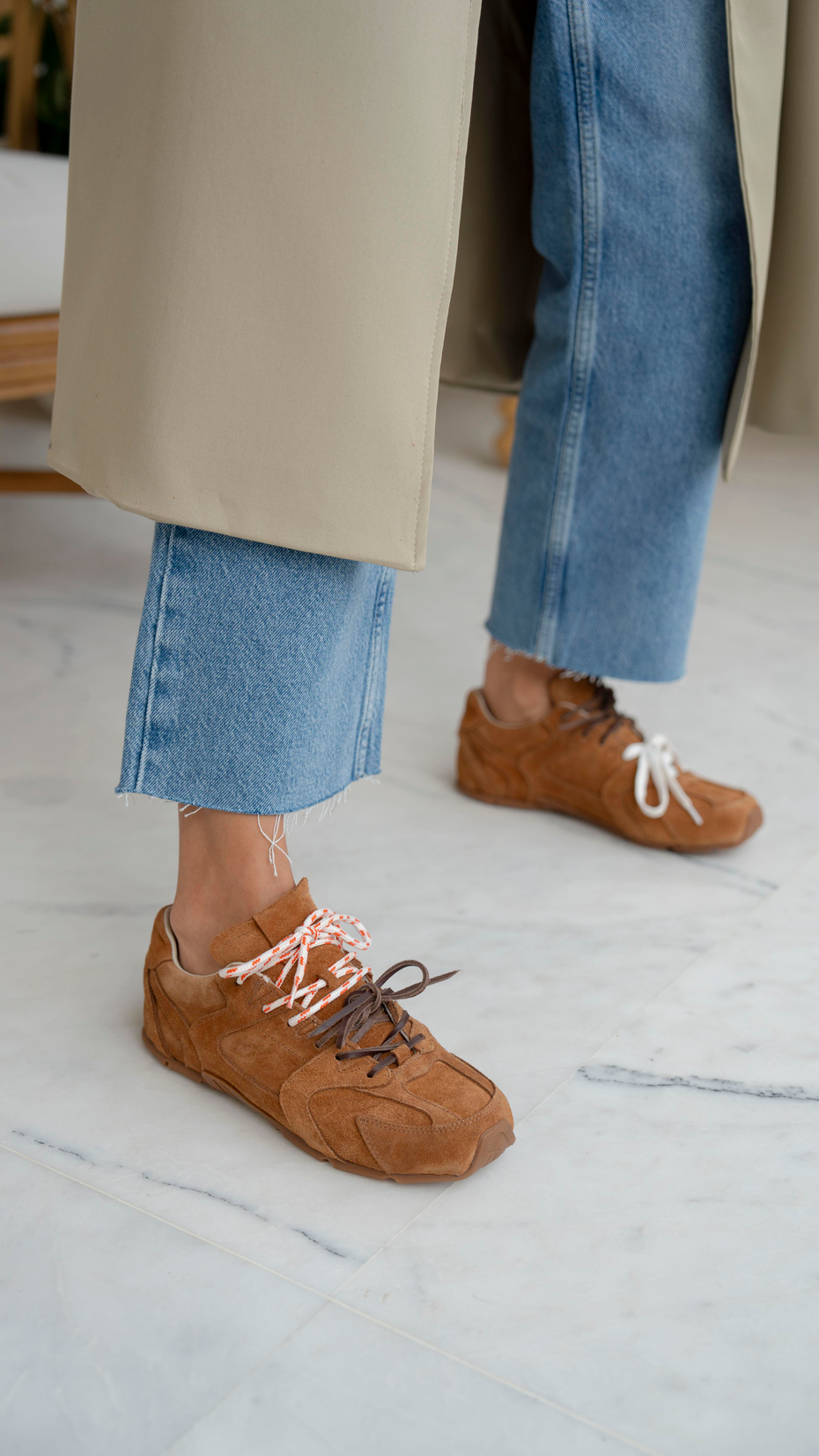 Gabbia Taba Süet   Hakiki Deri Kadın   Spor Ayakkabı