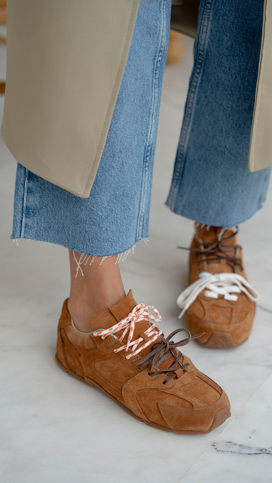 Gabbia Taba Süet   Hakiki Deri Kadın   Spor Ayakkabı