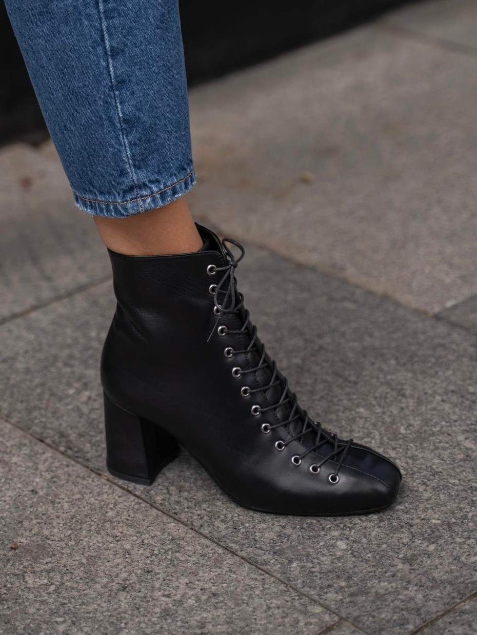 Gigi Siyah Deri Hakiki Deri  Bot