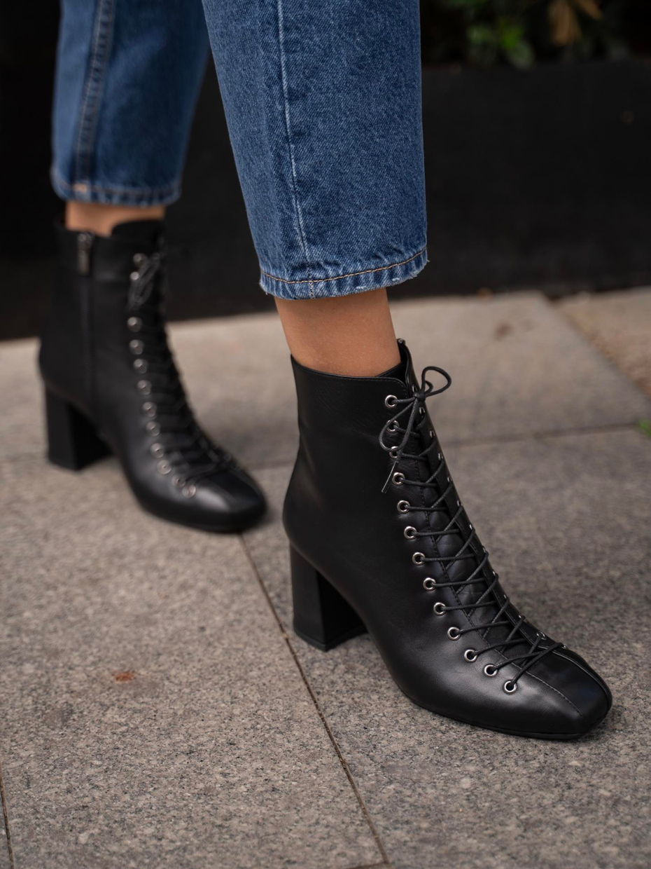 Gigi Siyah Deri Hakiki Deri  Bot