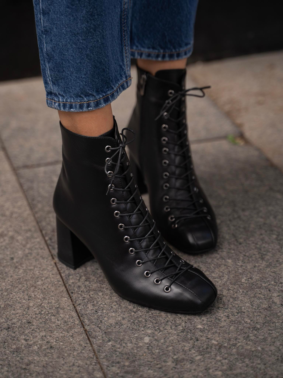 Gigi Siyah Deri Hakiki Deri  Bot