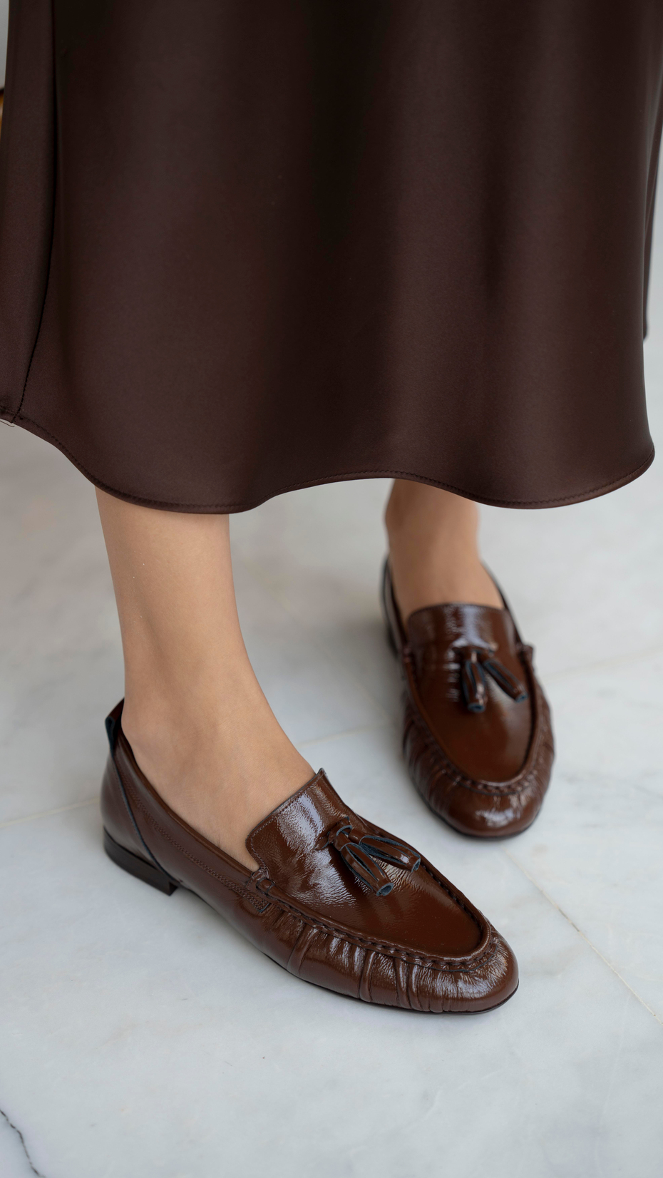 Gobert Kahve Rugan   Hakiki Deri   Makosen Ayakkabı