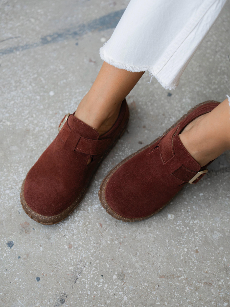 Hiva Kiremit Hakiki Süet Kadın Oxford Ayakkabı