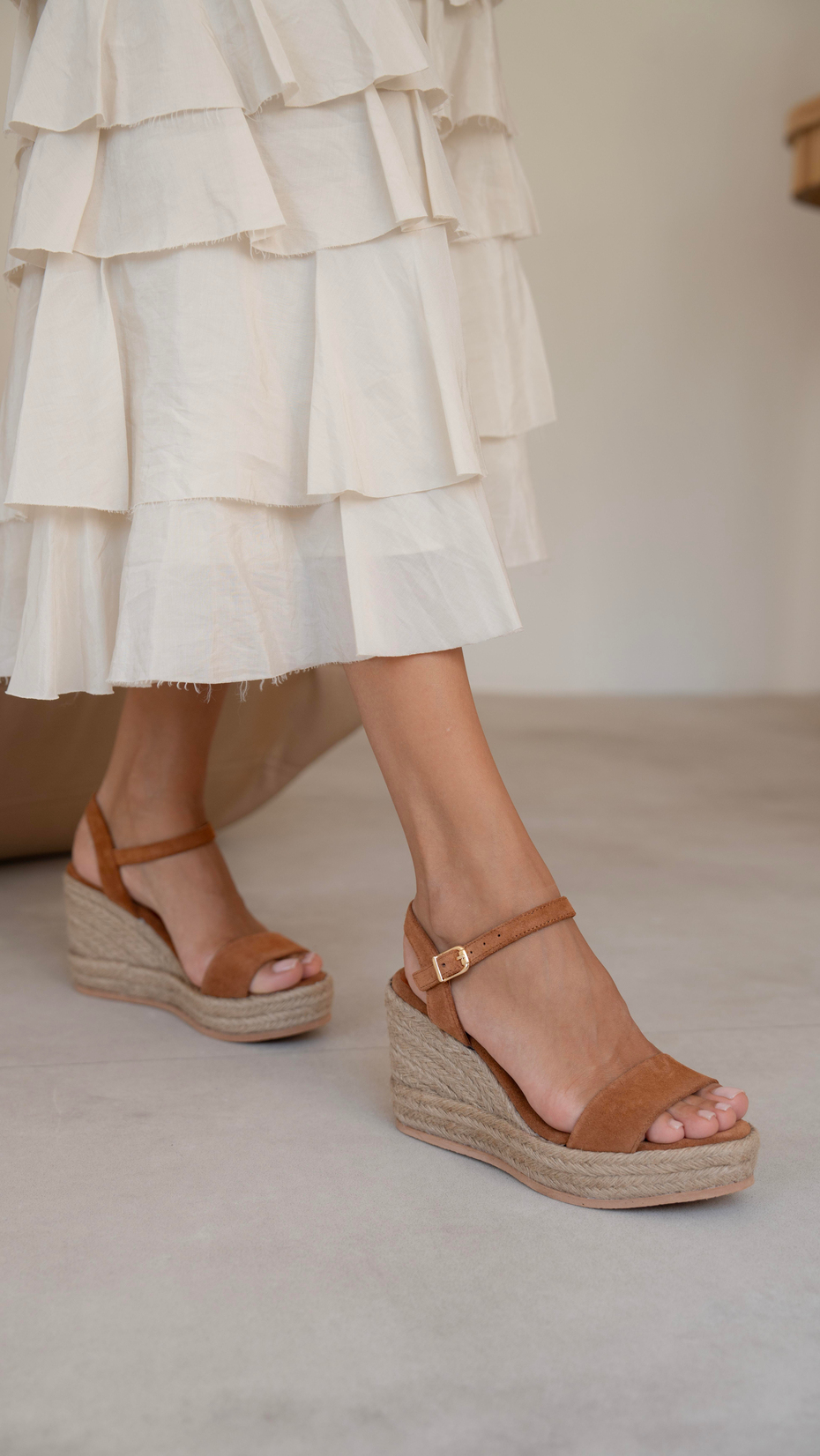 Howe Taba Süet Hakiki Deri  Sandalet