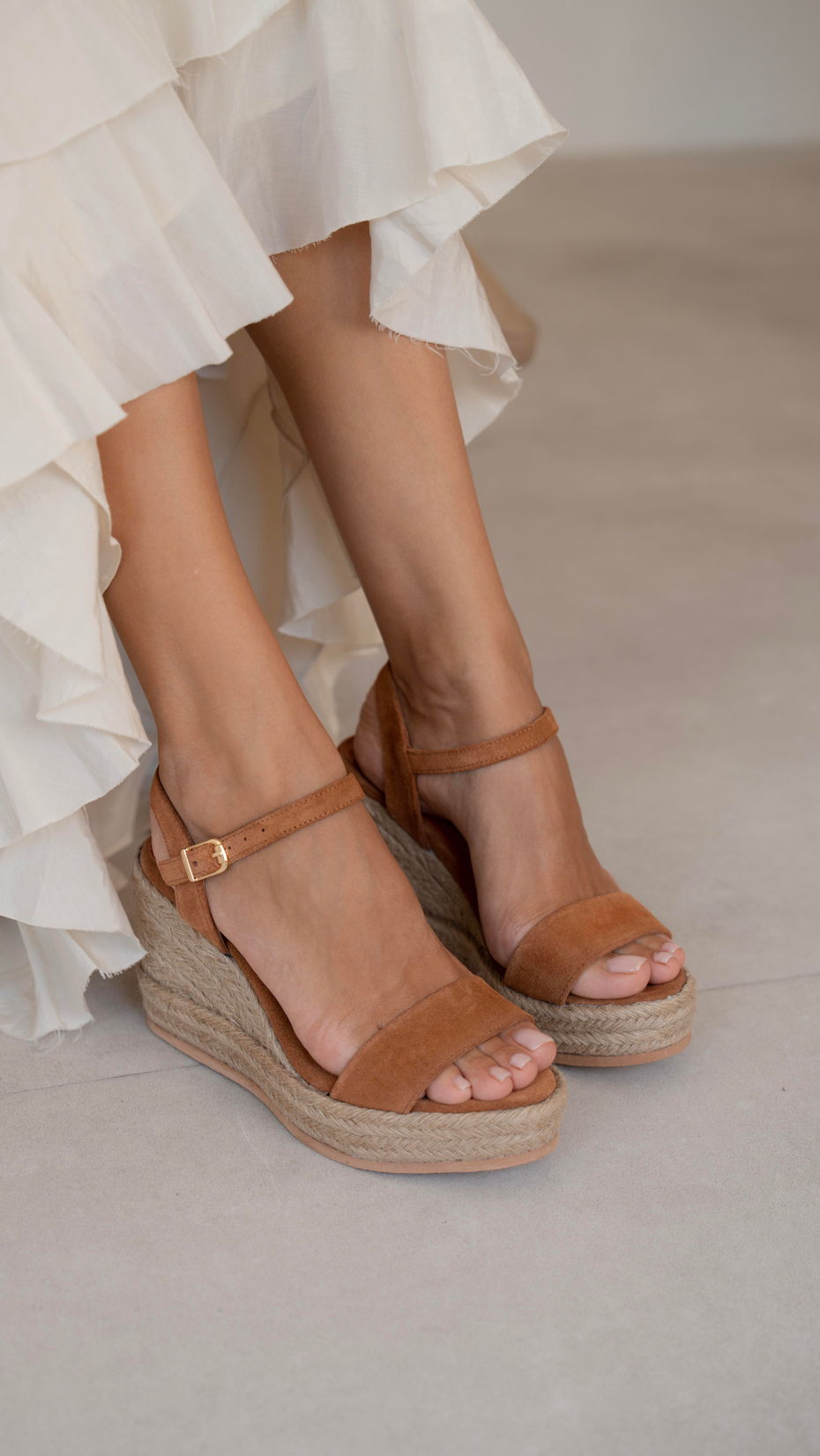 Howe Taba Süet Hakiki Deri  Sandalet