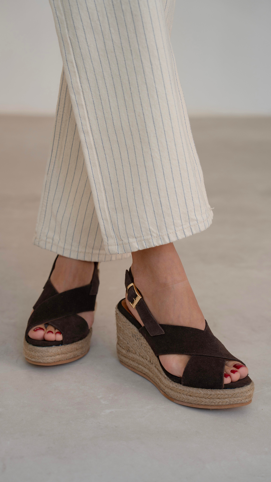 Jordy Kahve Süet   Hakiki Deri   Sandalet