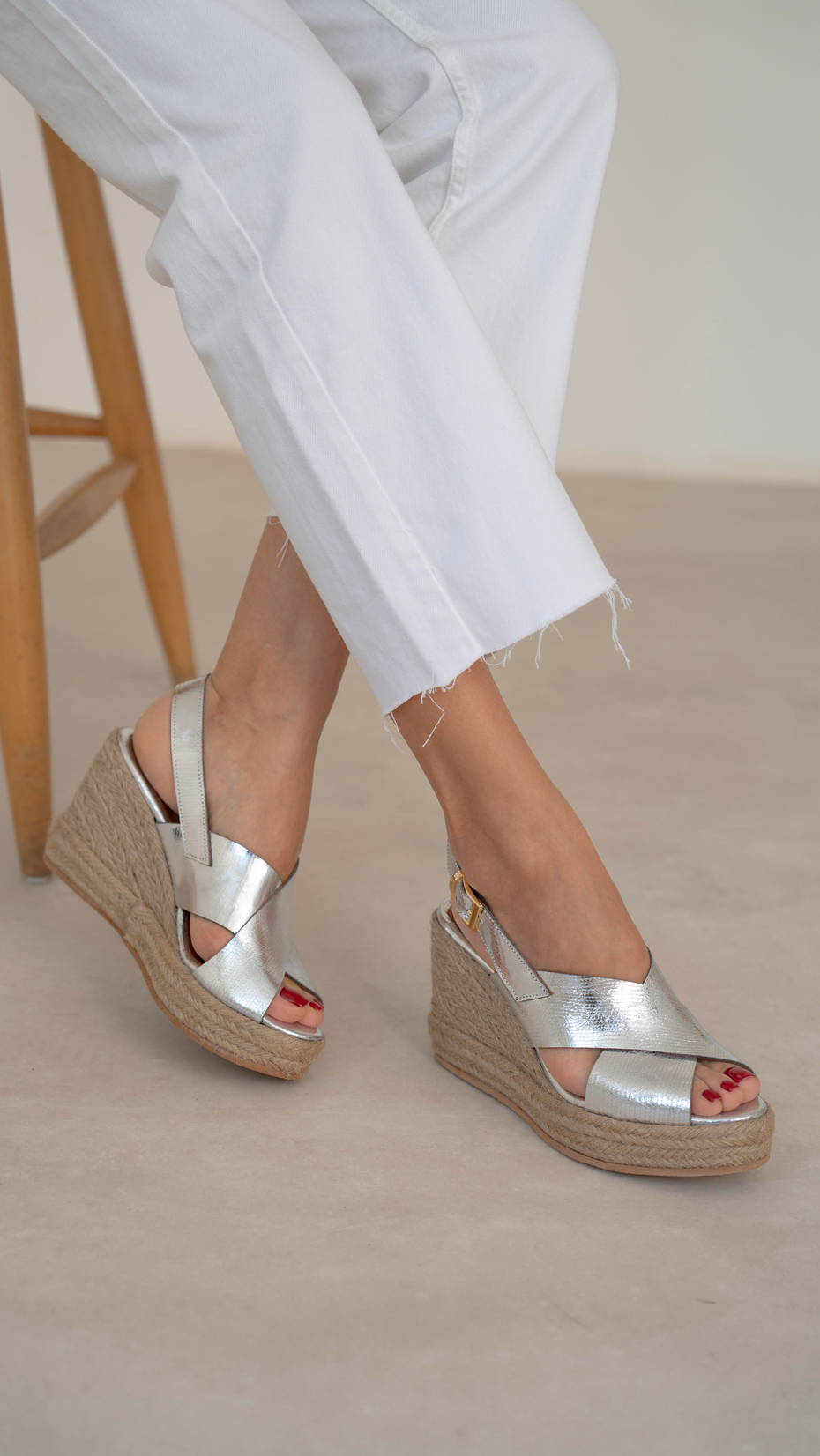 Jordy Lame   Hakiki Deri   Sandalet