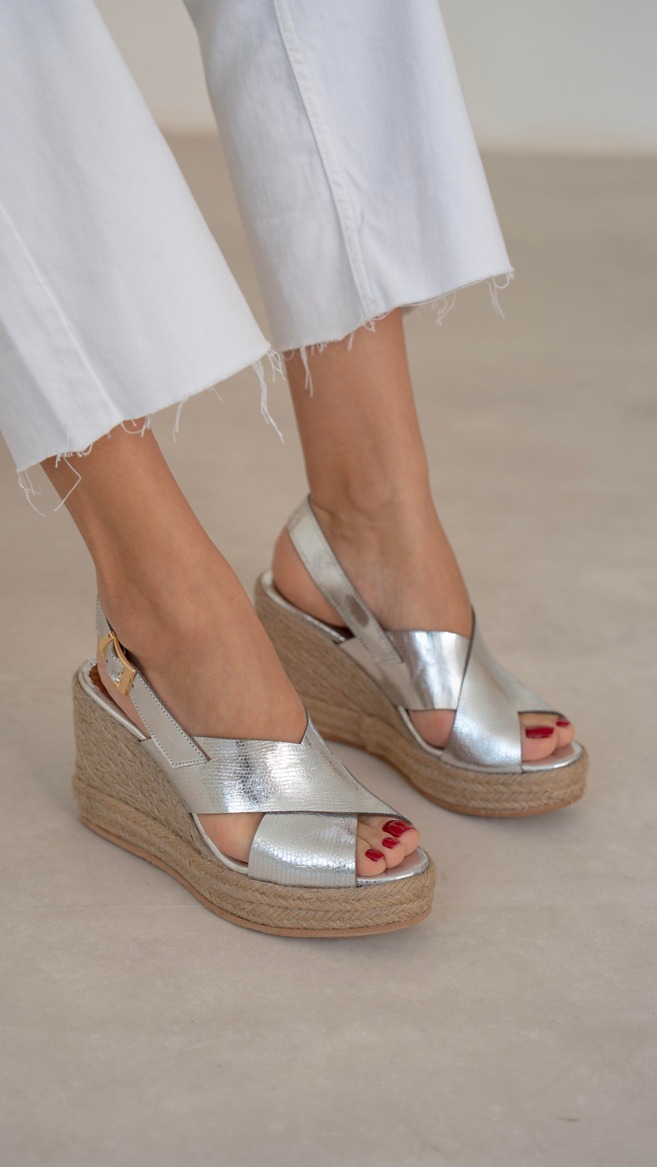 Jordy Lame   Hakiki Deri   Sandalet