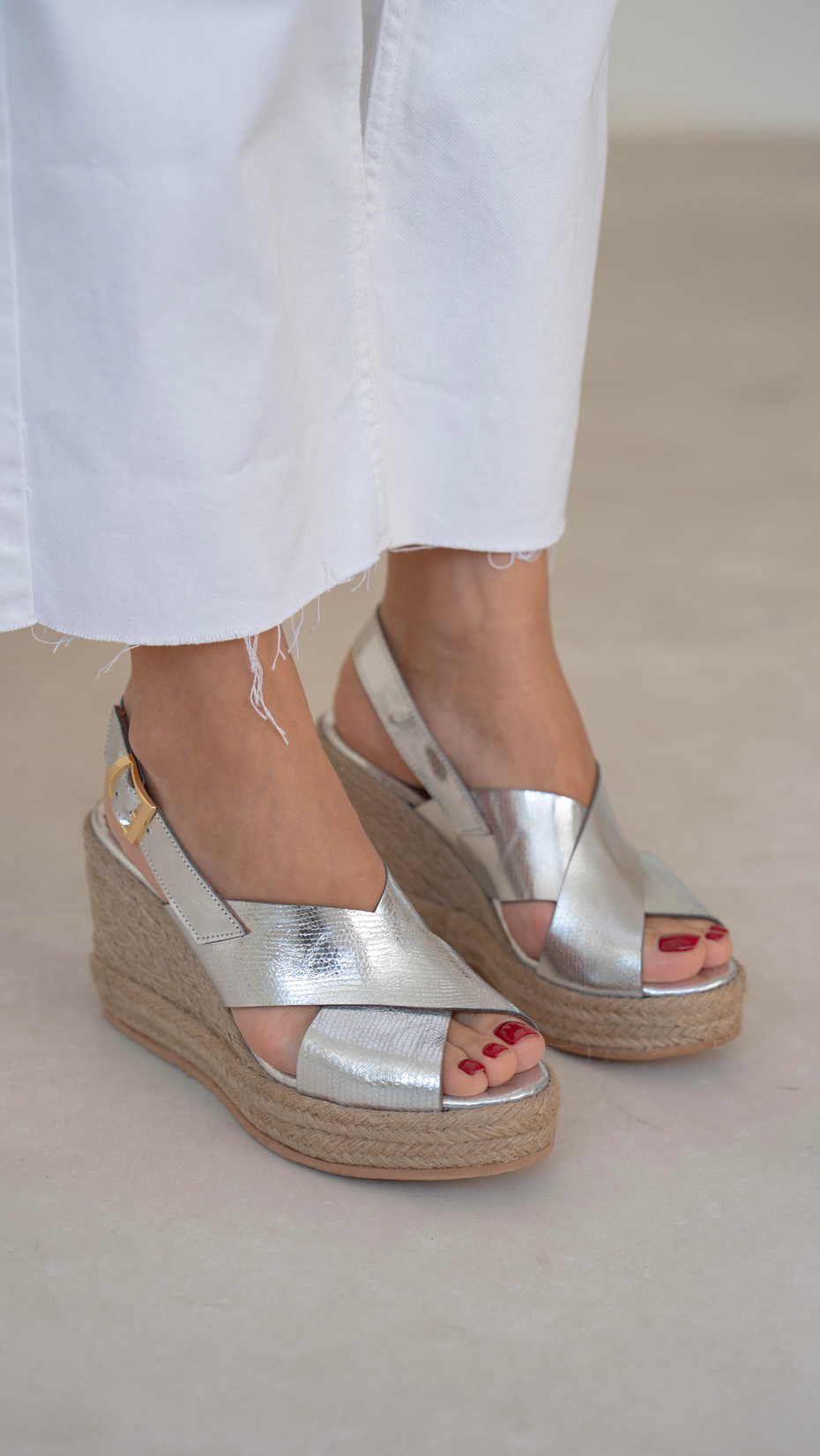 Jordy Lame   Hakiki Deri   Sandalet