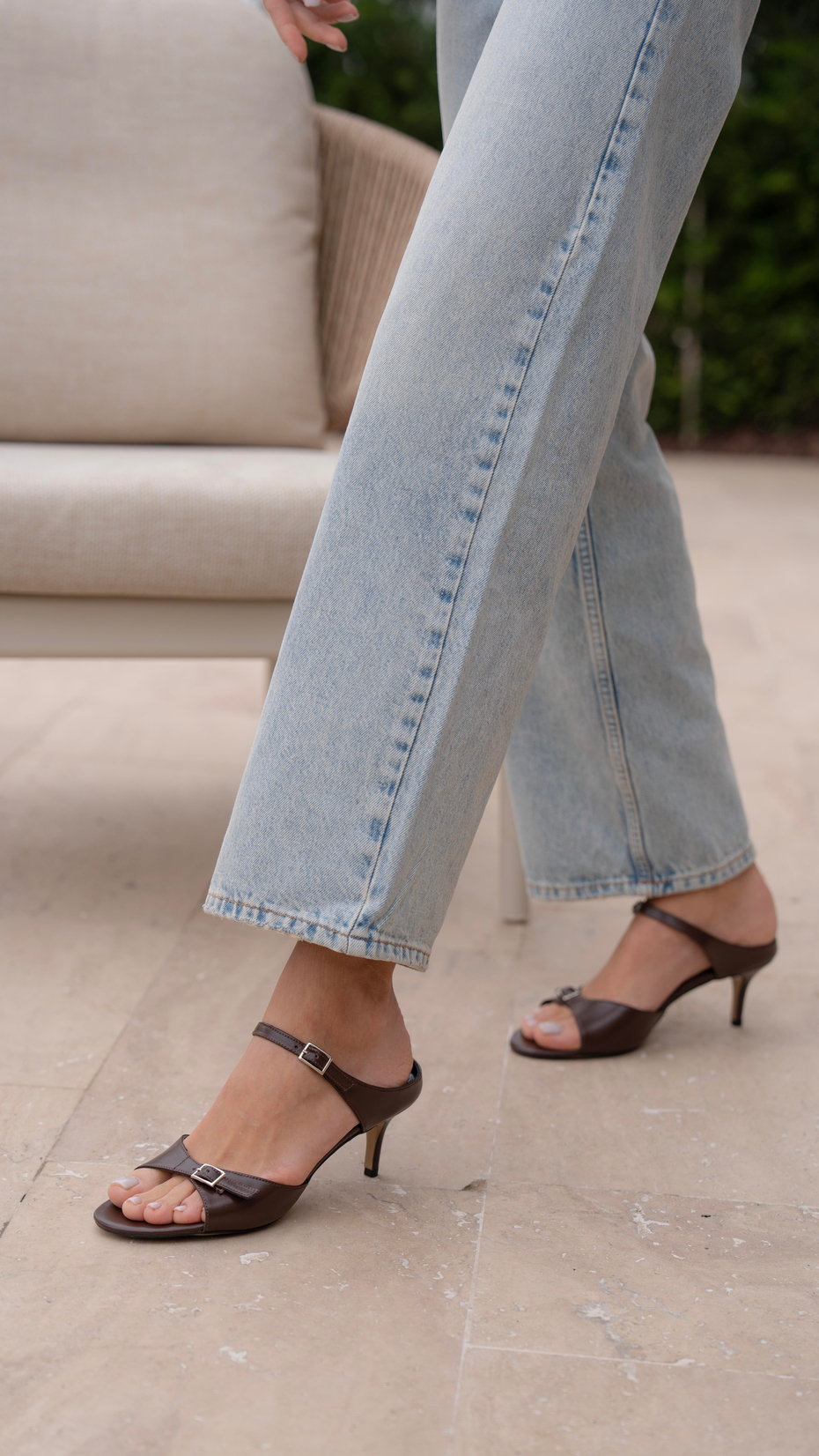 Kelvin Kahve   Hakiki Deri   Topuklu Ayakkabı