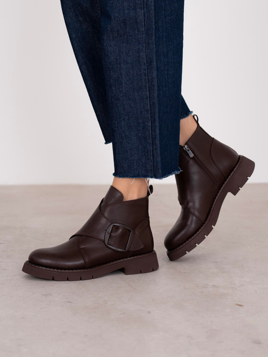 Kiyomi Kahve Hakiki Deri Kadın Bot